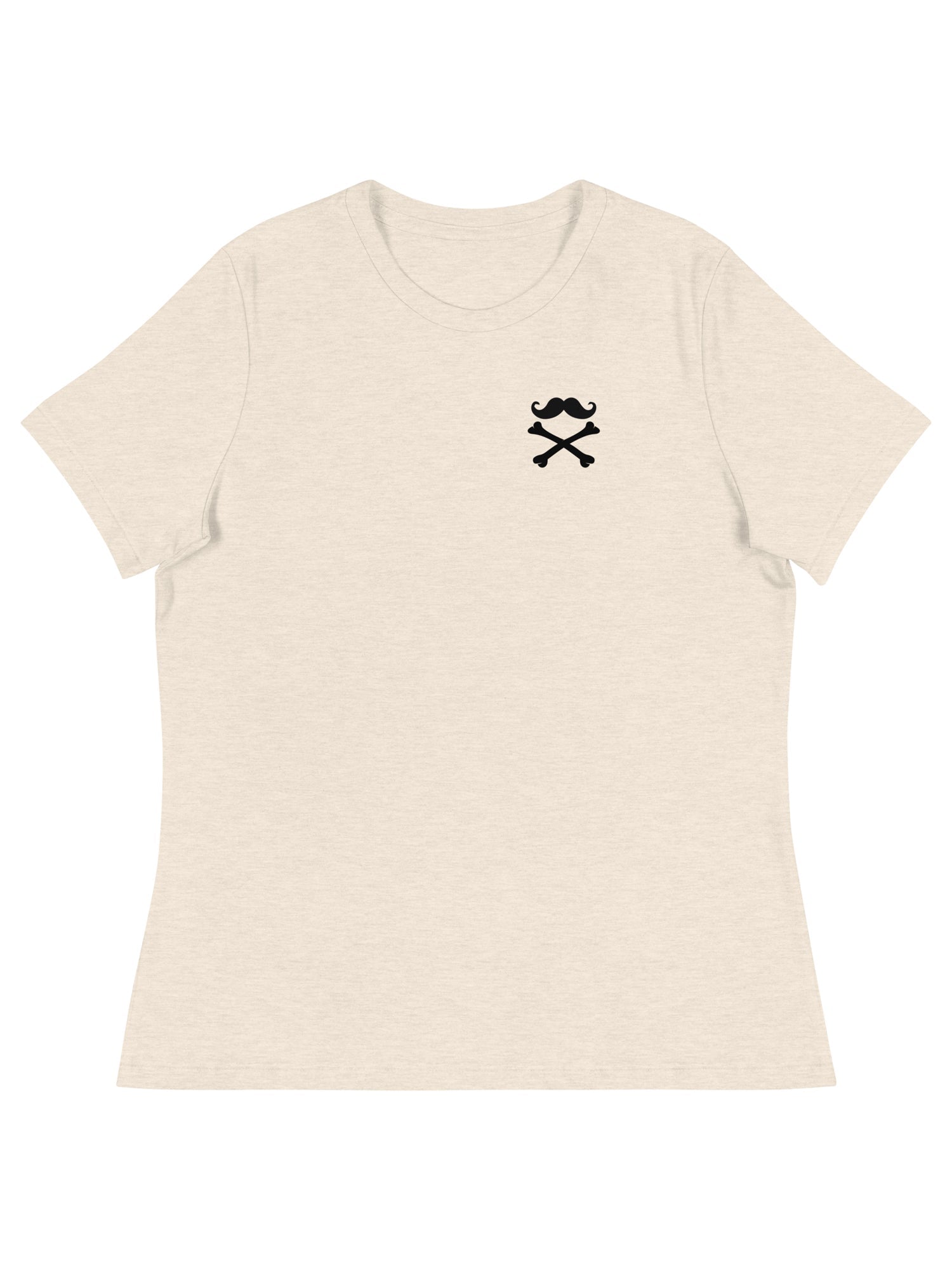 Stache Salt Ladies ‘Stache Support Crew T-Shirt — front view
