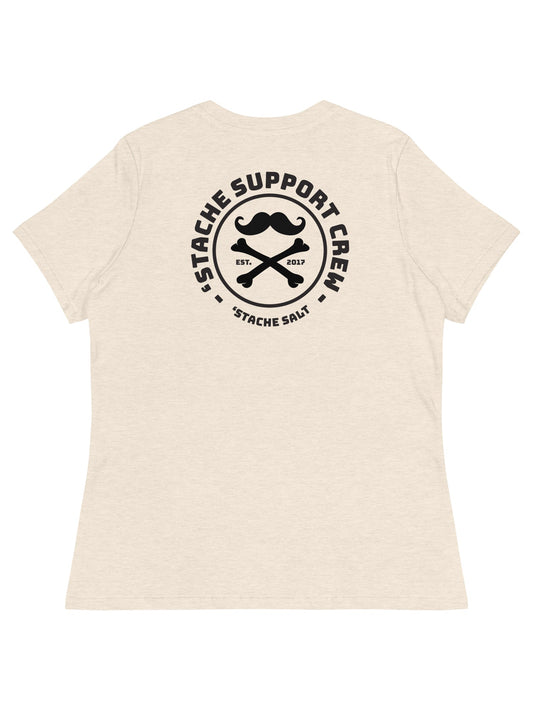 Ladies ‘Stache Support Crew T-Shirt
