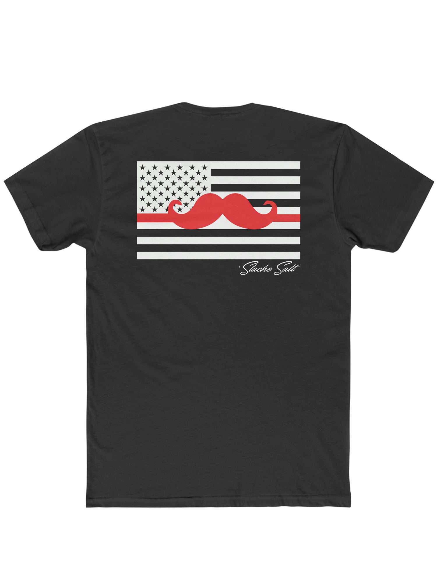 Stache Salt Red Thin 'Stache Line Tee — back view