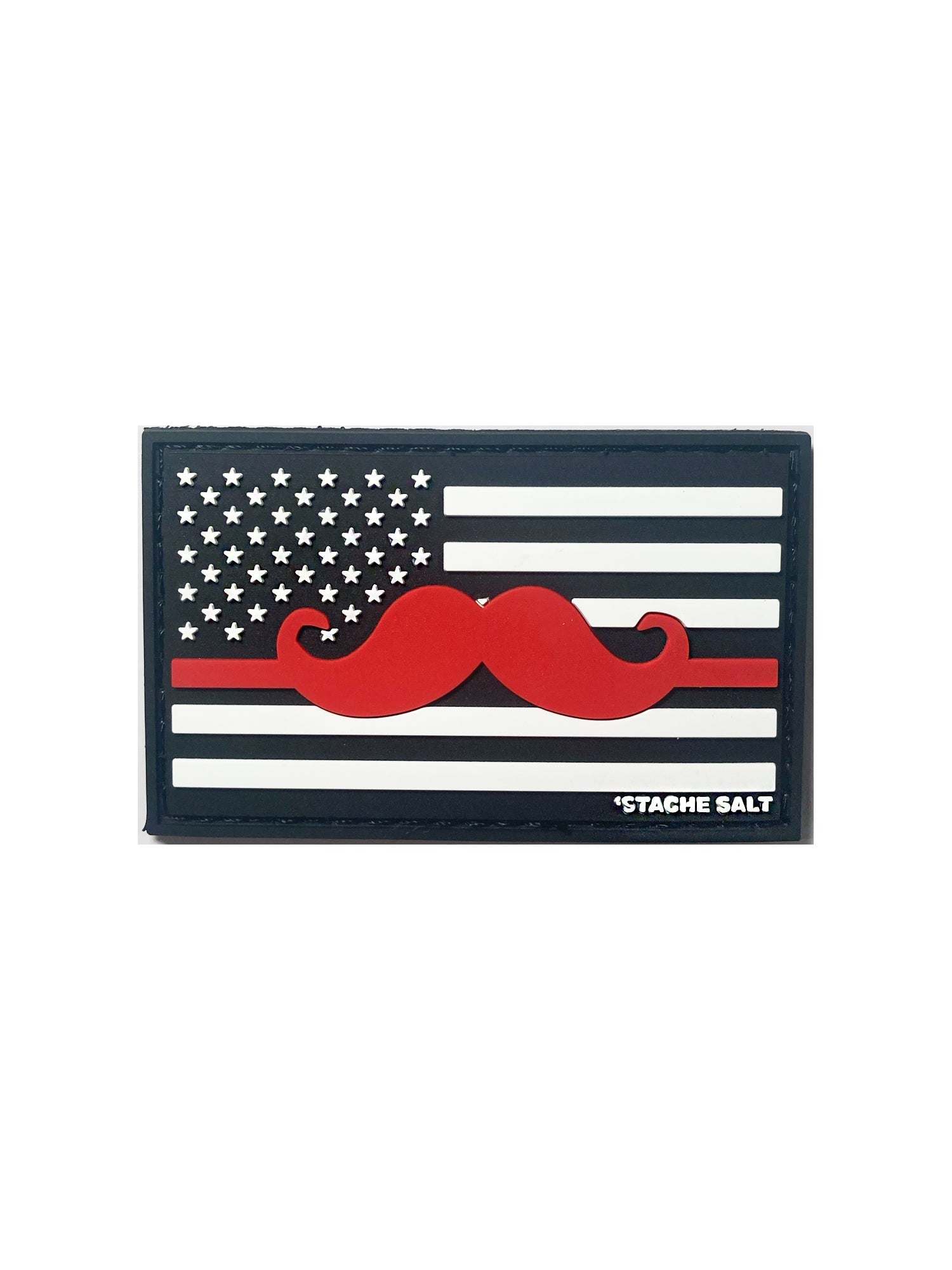 Stache Salt Thin 'Stache Line Velcro Patch — logo detail