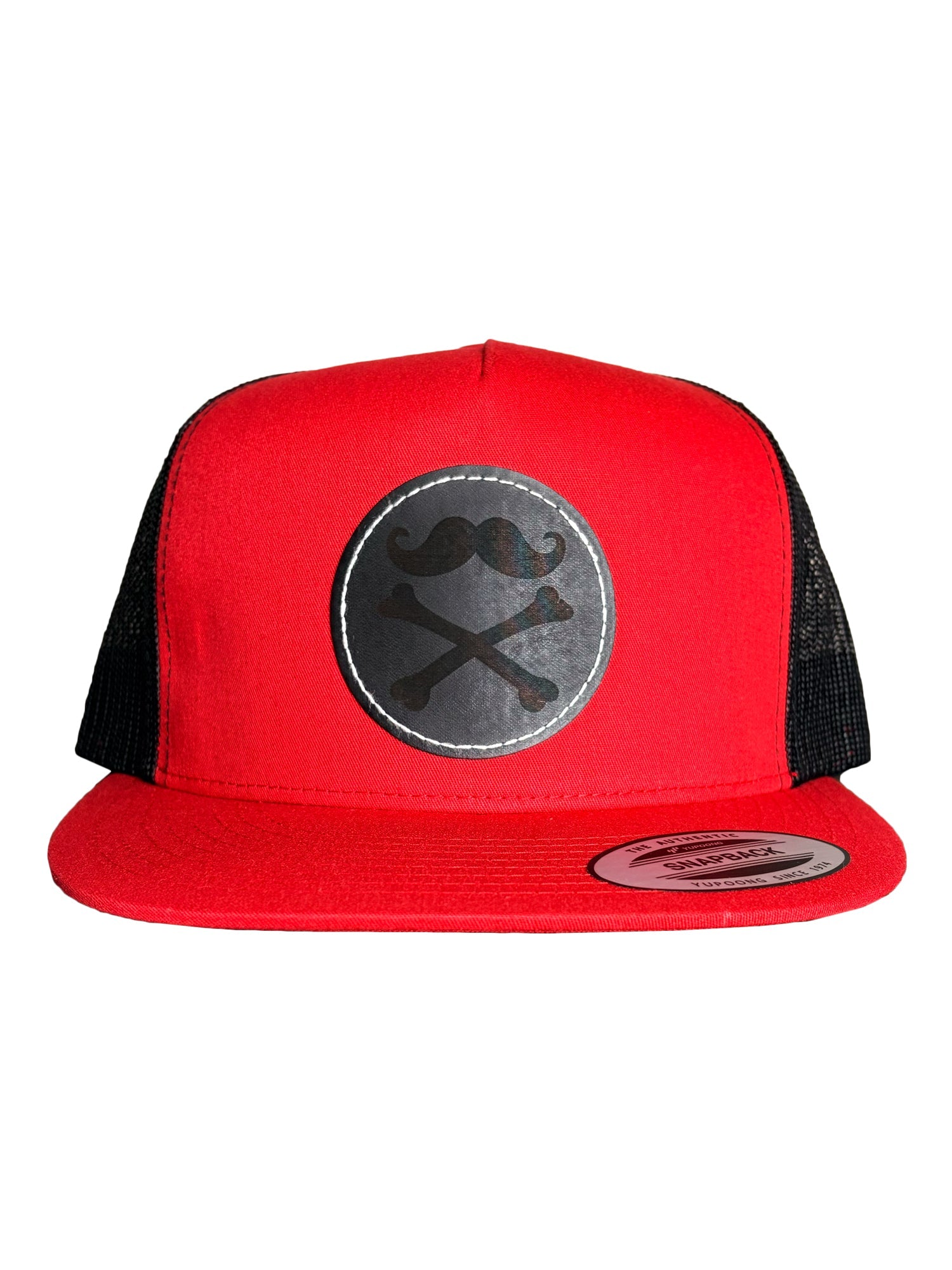 Stache Salt The Salty Standard Snapback Hat - Red — back view