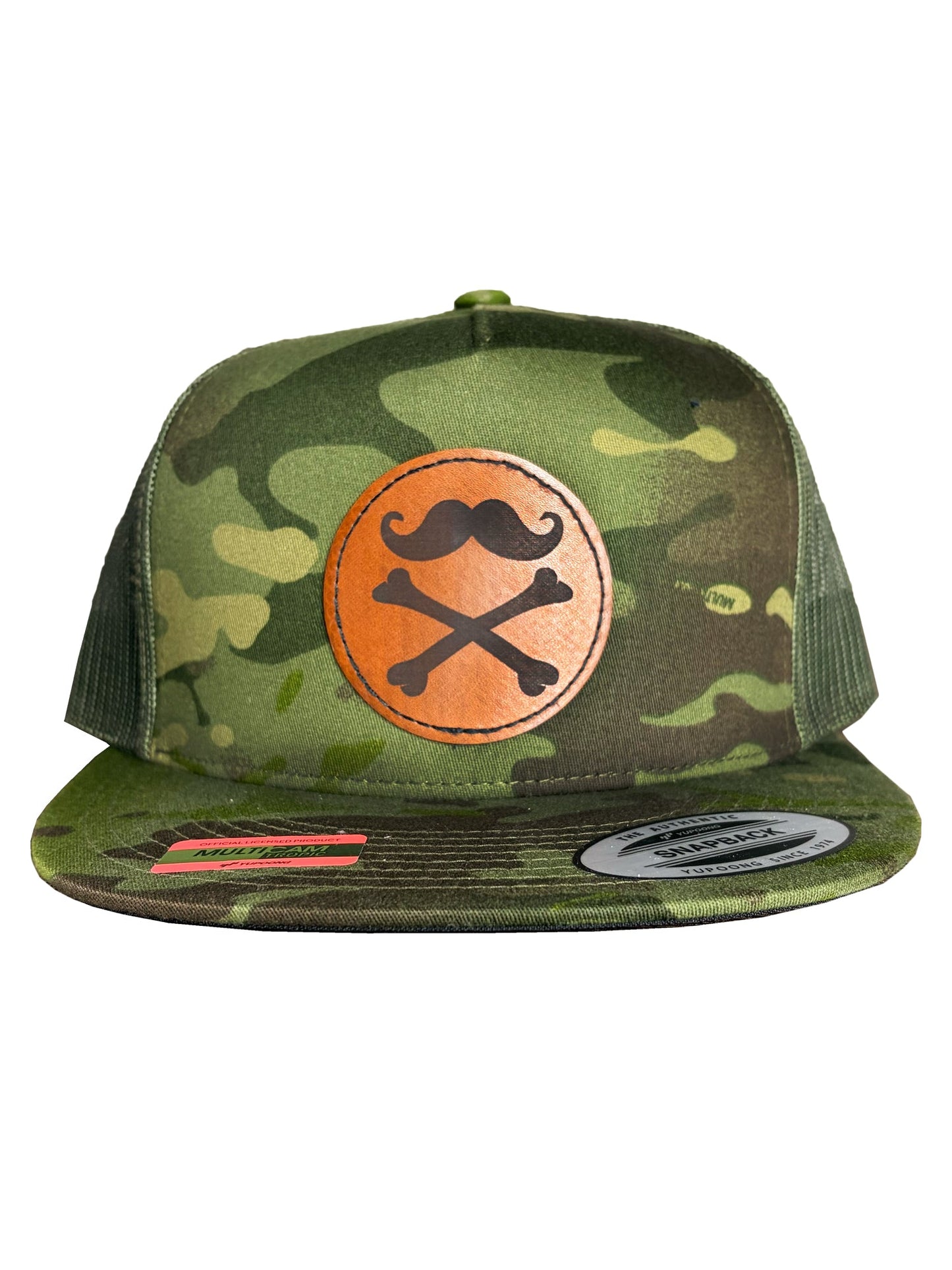 Stache Salt The Salty Standard Snapback Hat - Camo — back view