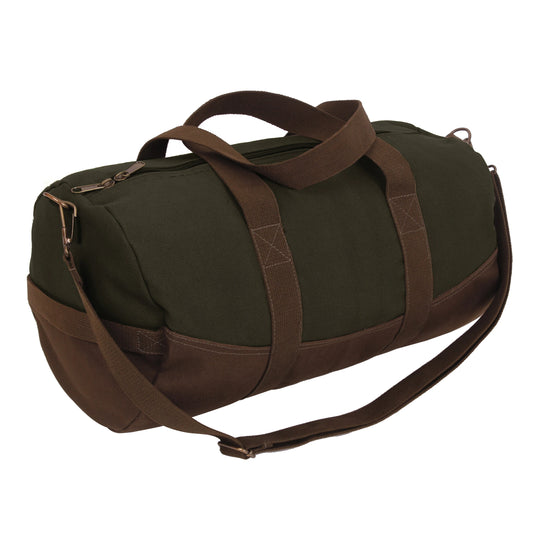 Rothco Two-Tone Canvas Duffle Bag With Brown Bottom