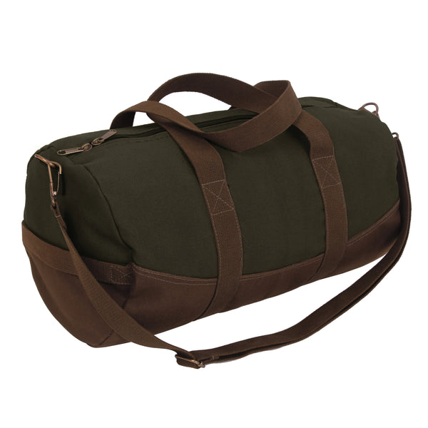 Rothco Two-Tone Canvas Duffle Bag With Brown Bottom