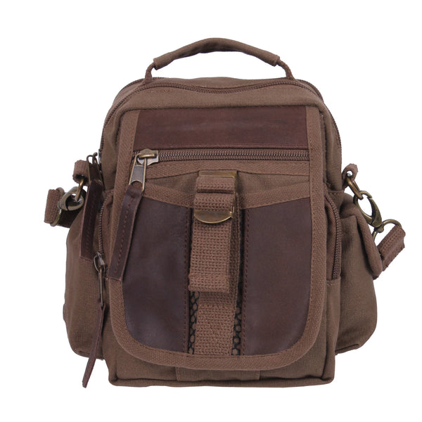 Rothco Vintage Canvas &amp; Leather Travel Shoulder Bag