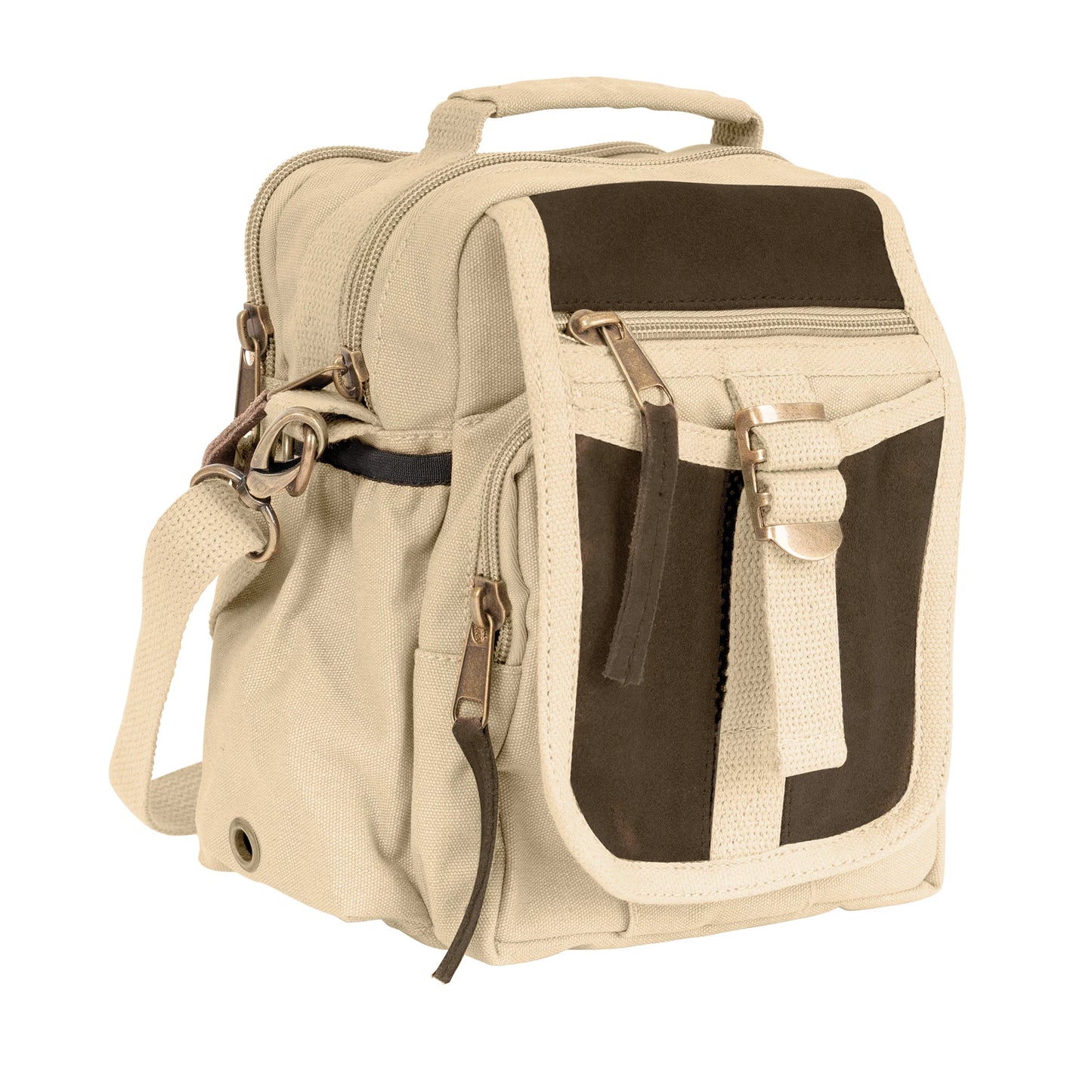 Rothco Vintage Canvas &amp; Leather Travel Shoulder Bag