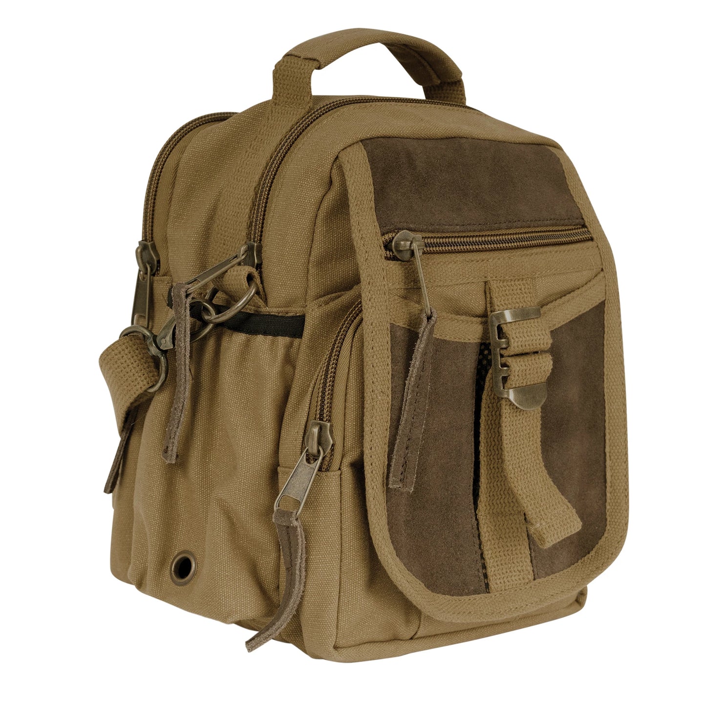 Rothco Vintage Canvas &amp; Leather Travel Shoulder Bag