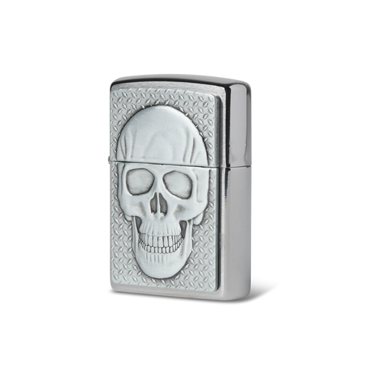 Zippo® Skull With Brain Windproof Lighter By Zippo® – Silver