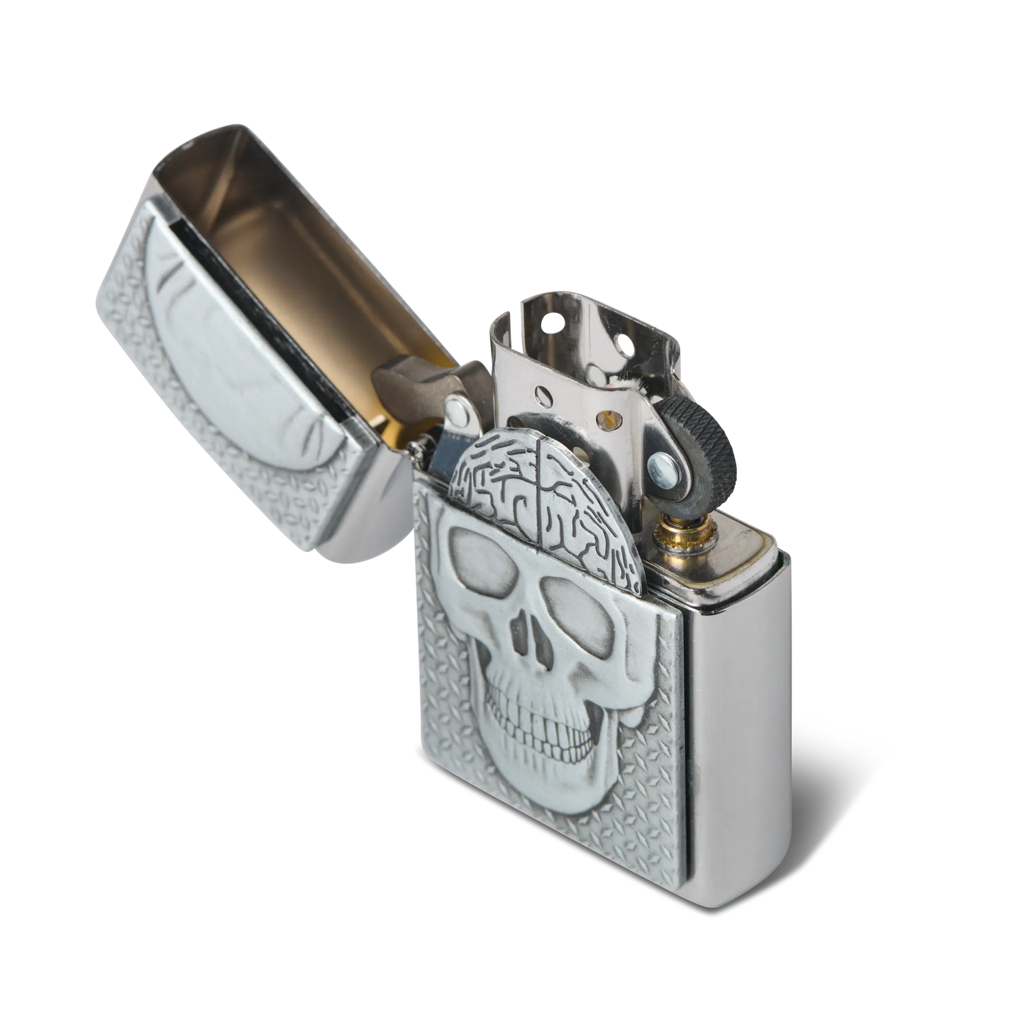Zippo® Skull With Brain Windproof Lighter By Zippo® – Silver