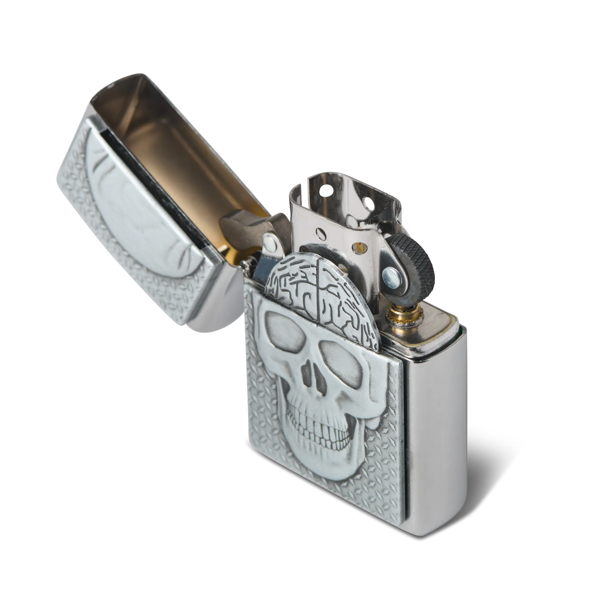 Zippo® Skull With Brain Windproof Lighter By Zippo® – Silver