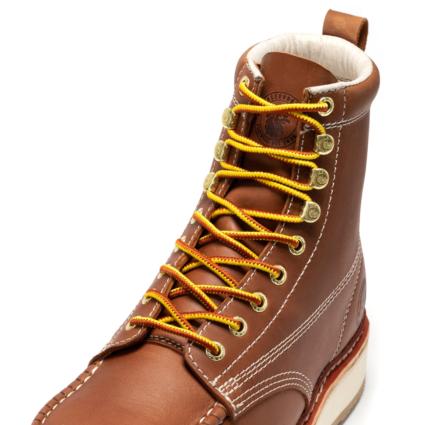 ROCKROOSTER Norwood Men's 6 inch Brown Steel Toe Wedge Work Boots SAP621 (5)
