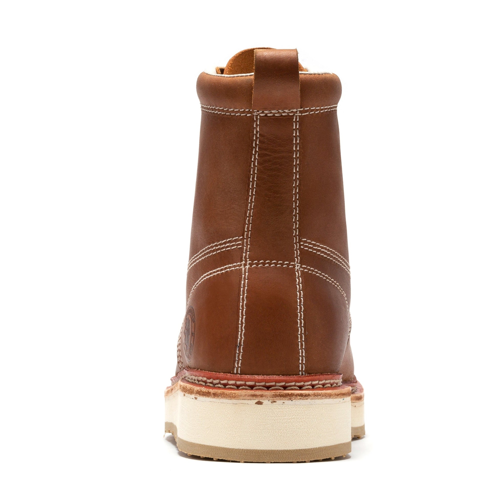 ROCKROOSTER Norwood Men's 6 inch Brown Steel Toe Wedge Work Boots SAP621 (6)