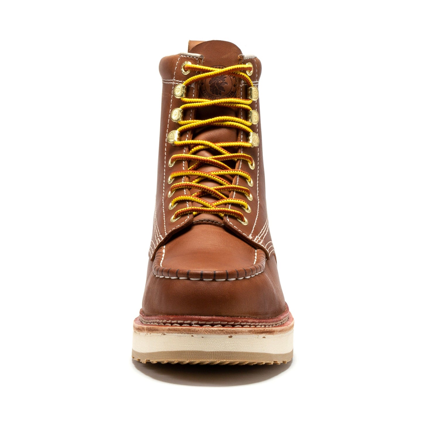 ROCKROOSTER Norwood Men's 6 inch Brown Steel Toe Wedge Work Boots SAP621 (7)