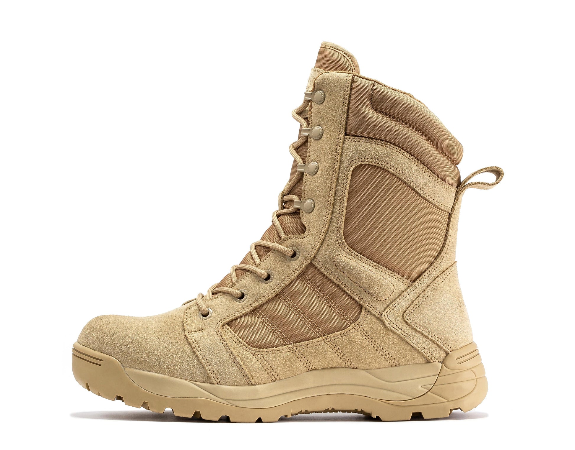 RockRooster Botas Pro Sand Men's 8 inch Side Zipper Rubber Sole Tactical Boots BMP110SD (3)