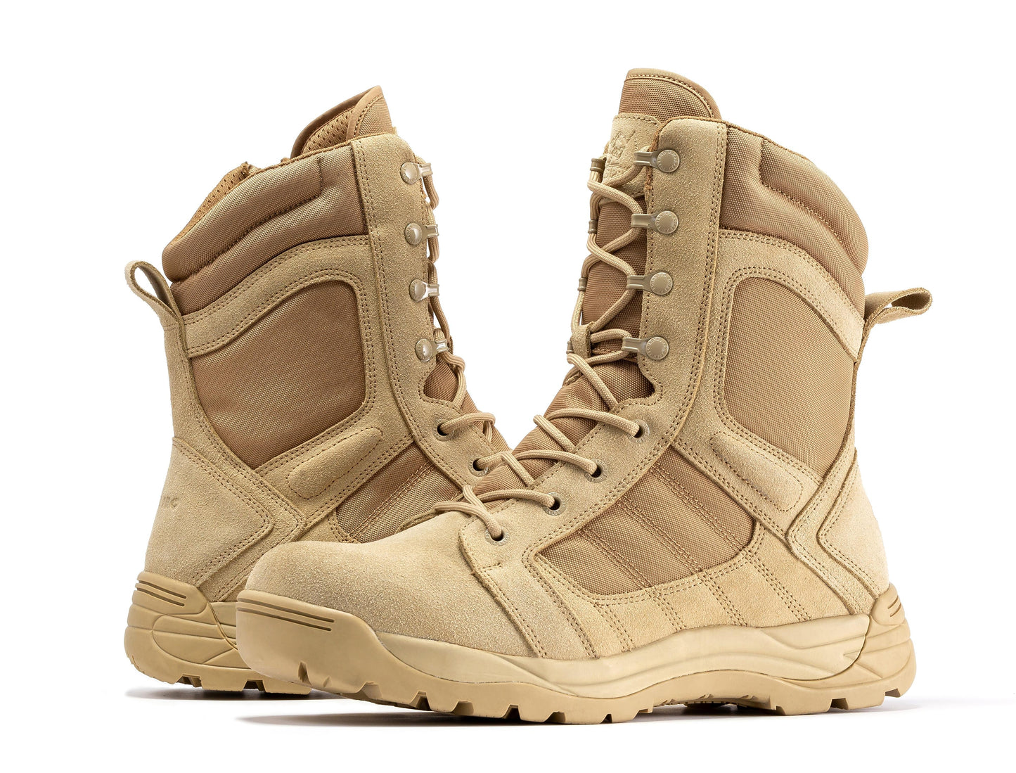 RockRooster Botas Pro Sand Men's 8 inch Side Zipper Rubber Sole Tactical Boots BMP110SD (7)
