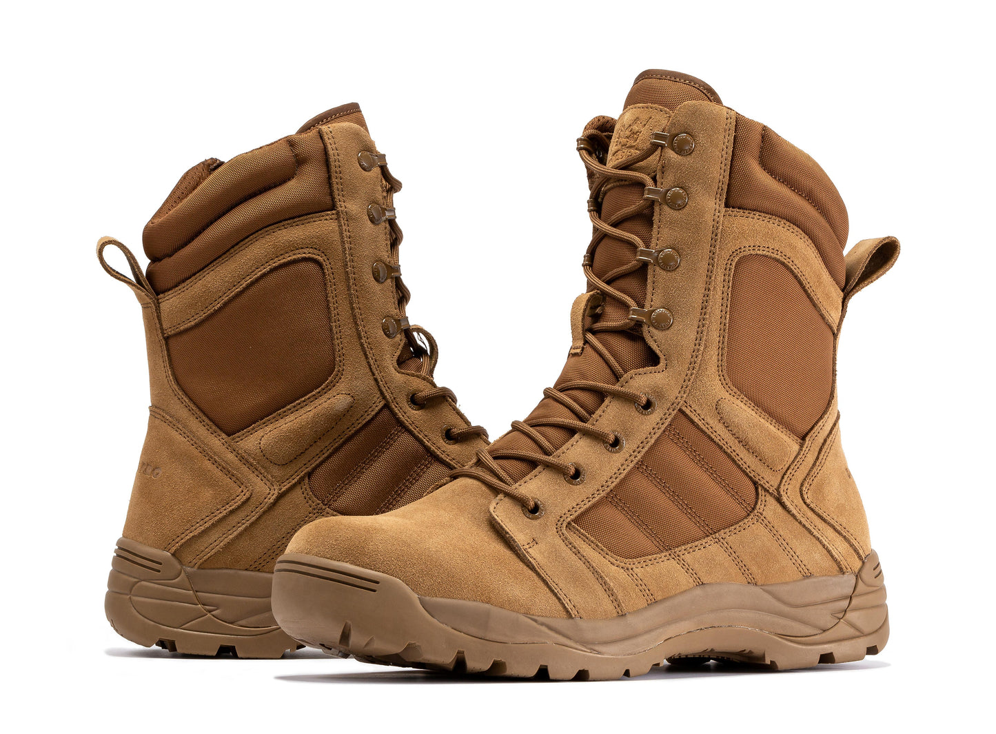 RockRooster Botas Pro Coyote Men's 8 inch Side Zipper Rubber Sole Tactical Boots BMP110CT (6)