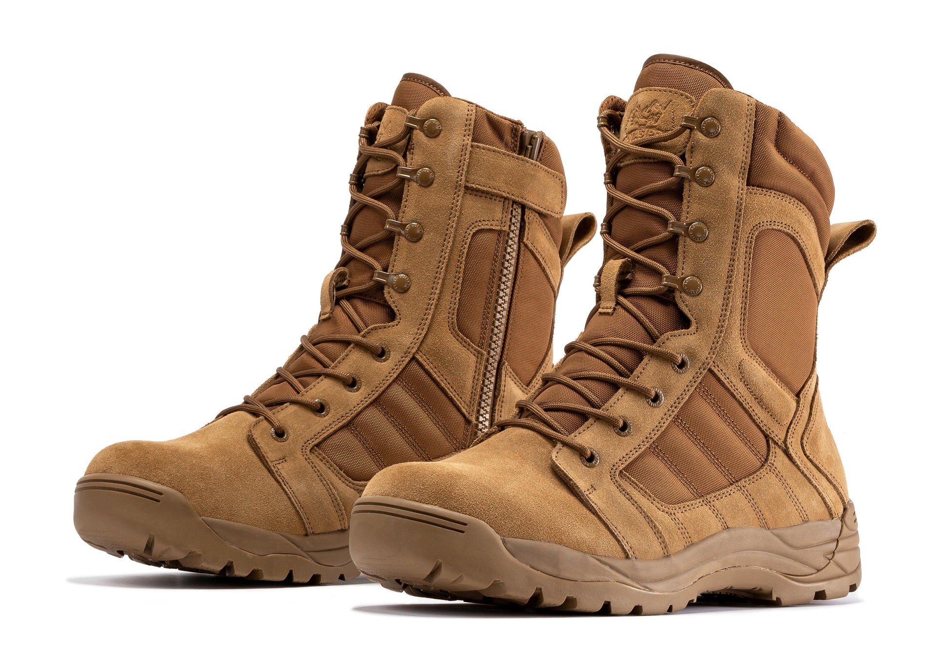 RockRooster Botas Pro Coyote Men's 8 inch Side Zipper Rubber Sole Tactical Boots BMP110CT (5)