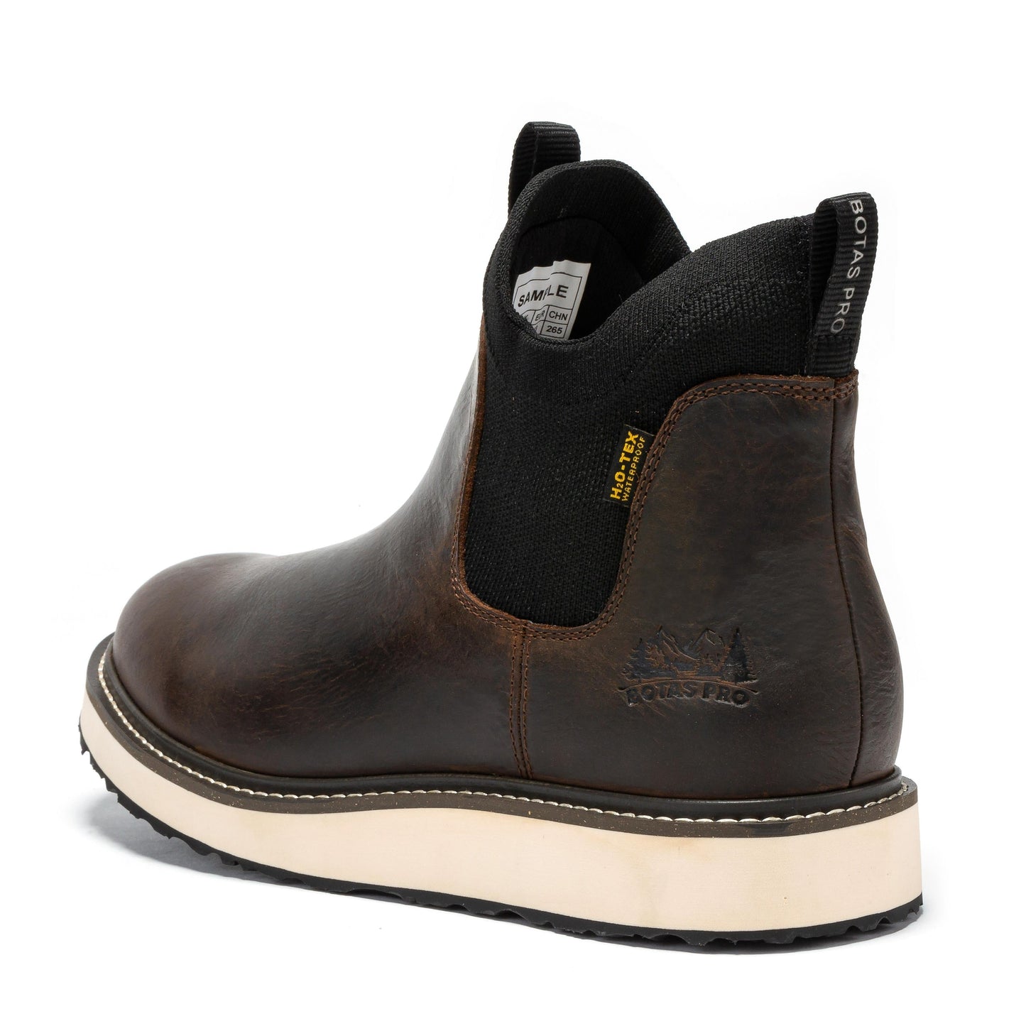 RockRooster Botas Pro Dark Brown Men's 6 inch Wedge Chelsea Pull-On Boots VBP503 (2)