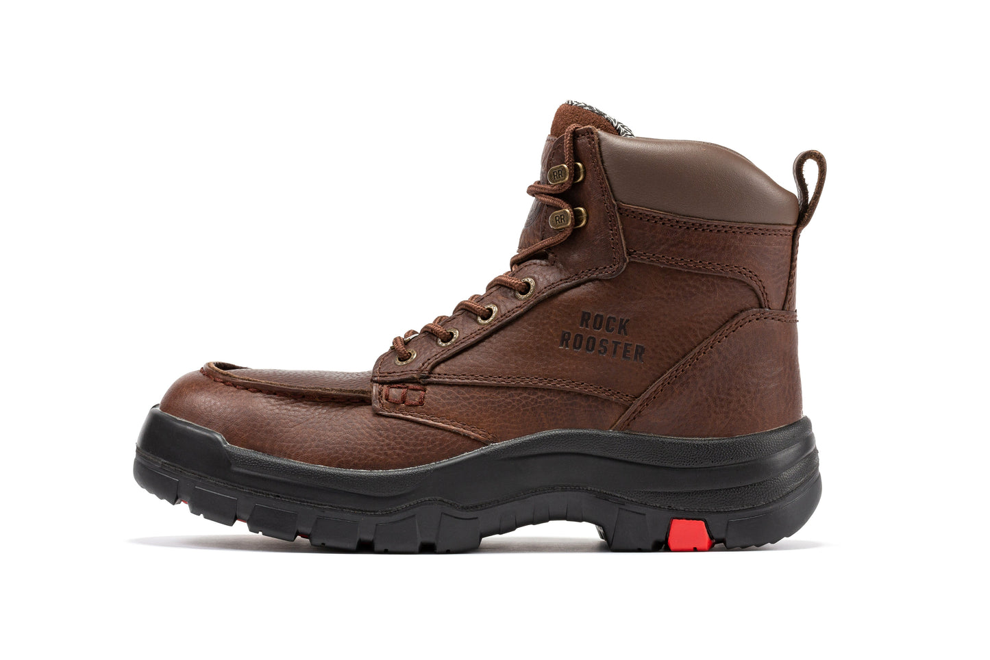 ROCKROOSTER Zumbro 6 inch Wide Steel Toe, Waterproof Work Boots, Rubber Outsole, EH Protection, ASTM 2413, Work Boots AK37…