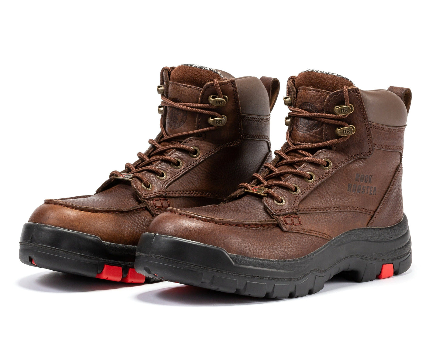 ROCKROOSTER Zumbro 6 inch Wide Steel Toe, Waterproof Work Boots, Rubber Outsole, EH Protection, ASTM 2413, Work Boots AK37…