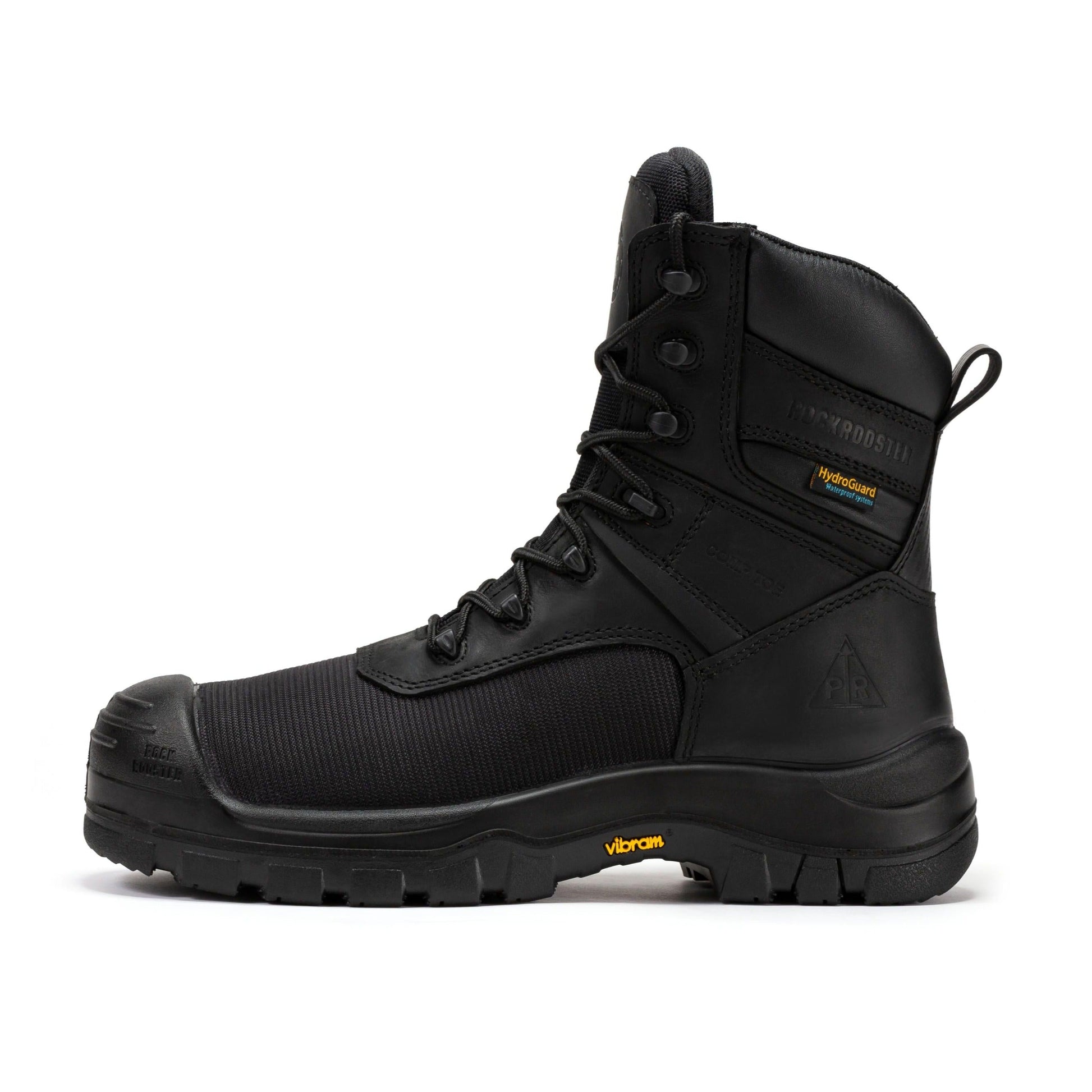 ROCKROOSTER Beaufort Men's Black 8 inch Waterproof Composite Toe Work Boots VAK830 (3)