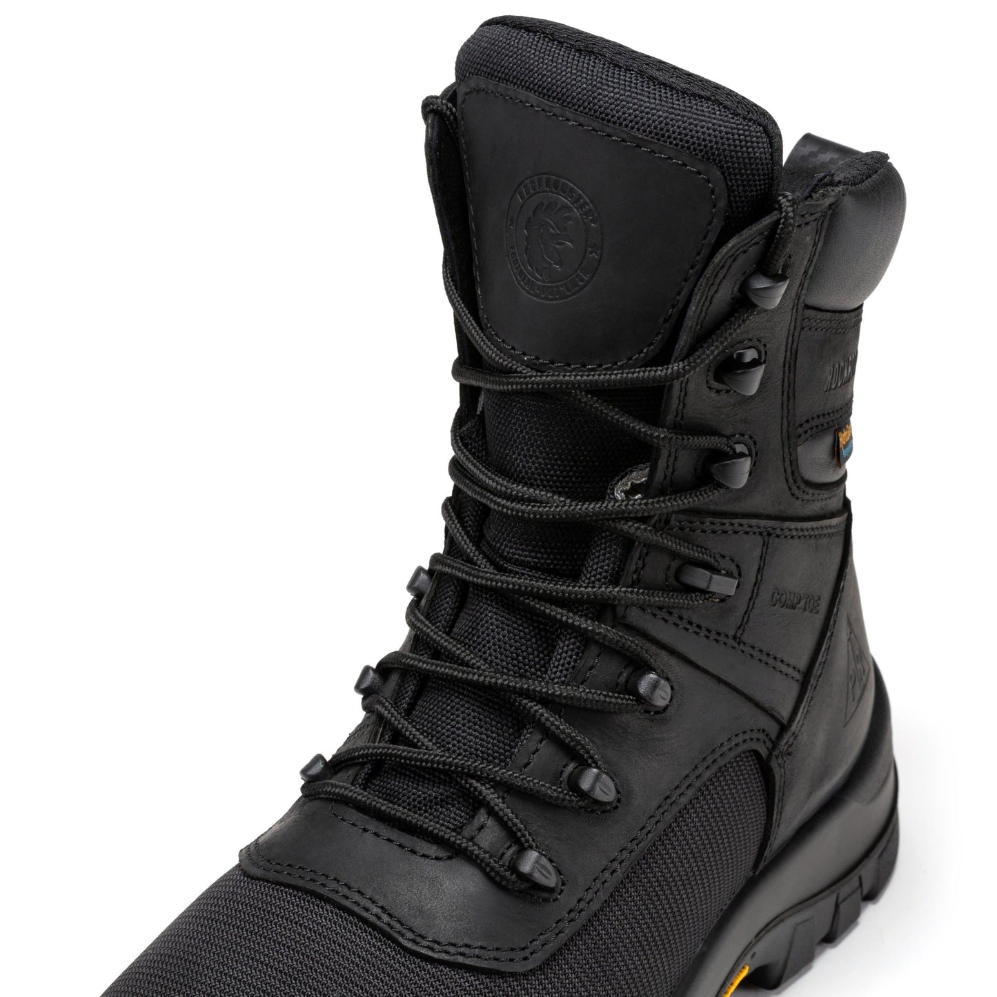 ROCKROOSTER Beaufort Men's Black 8 inch Waterproof Composite Toe Work Boots VAK830 (5)