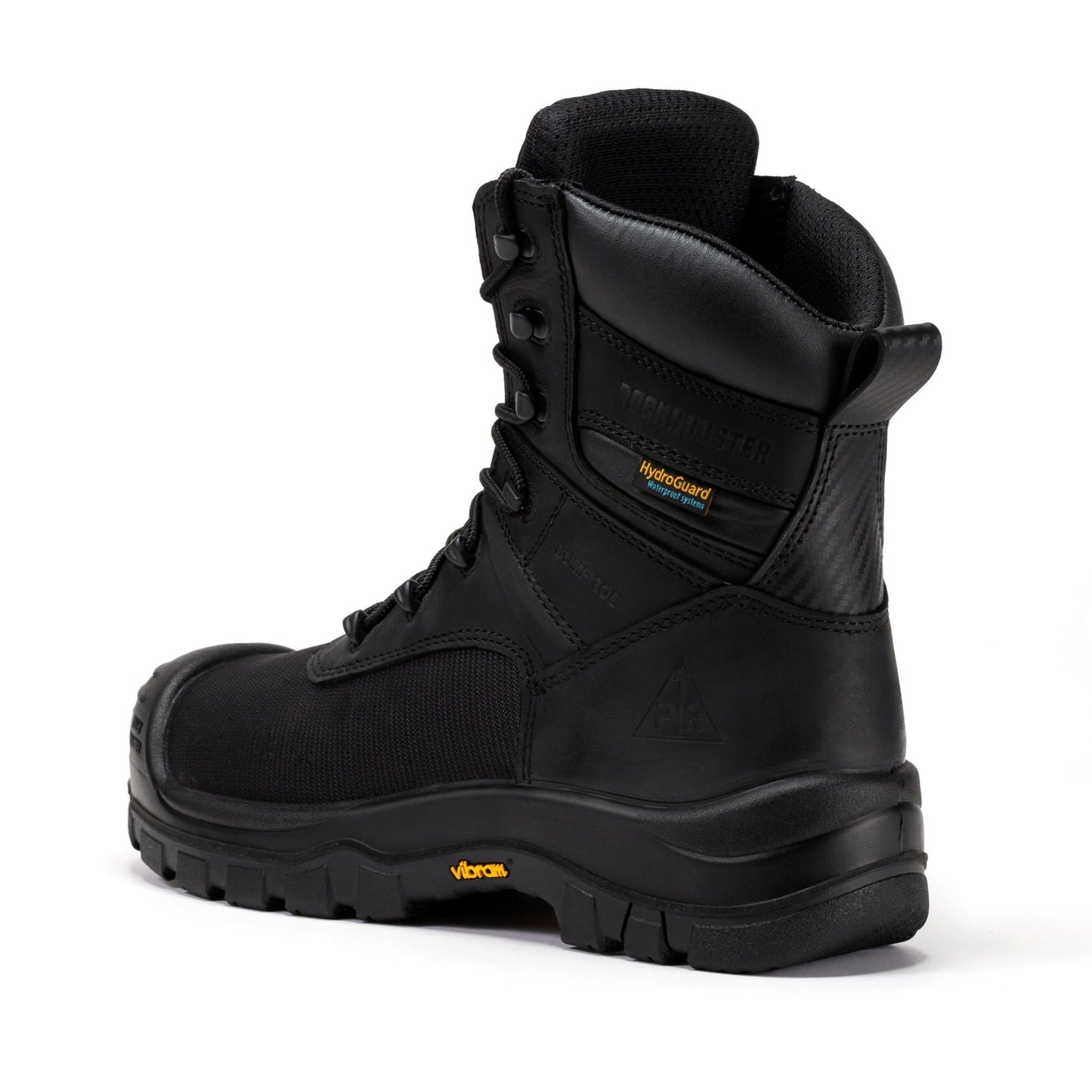 ROCKROOSTER Beaufort Men's Black 8 inch Waterproof Composite Toe Work Boots VAK830 (2)