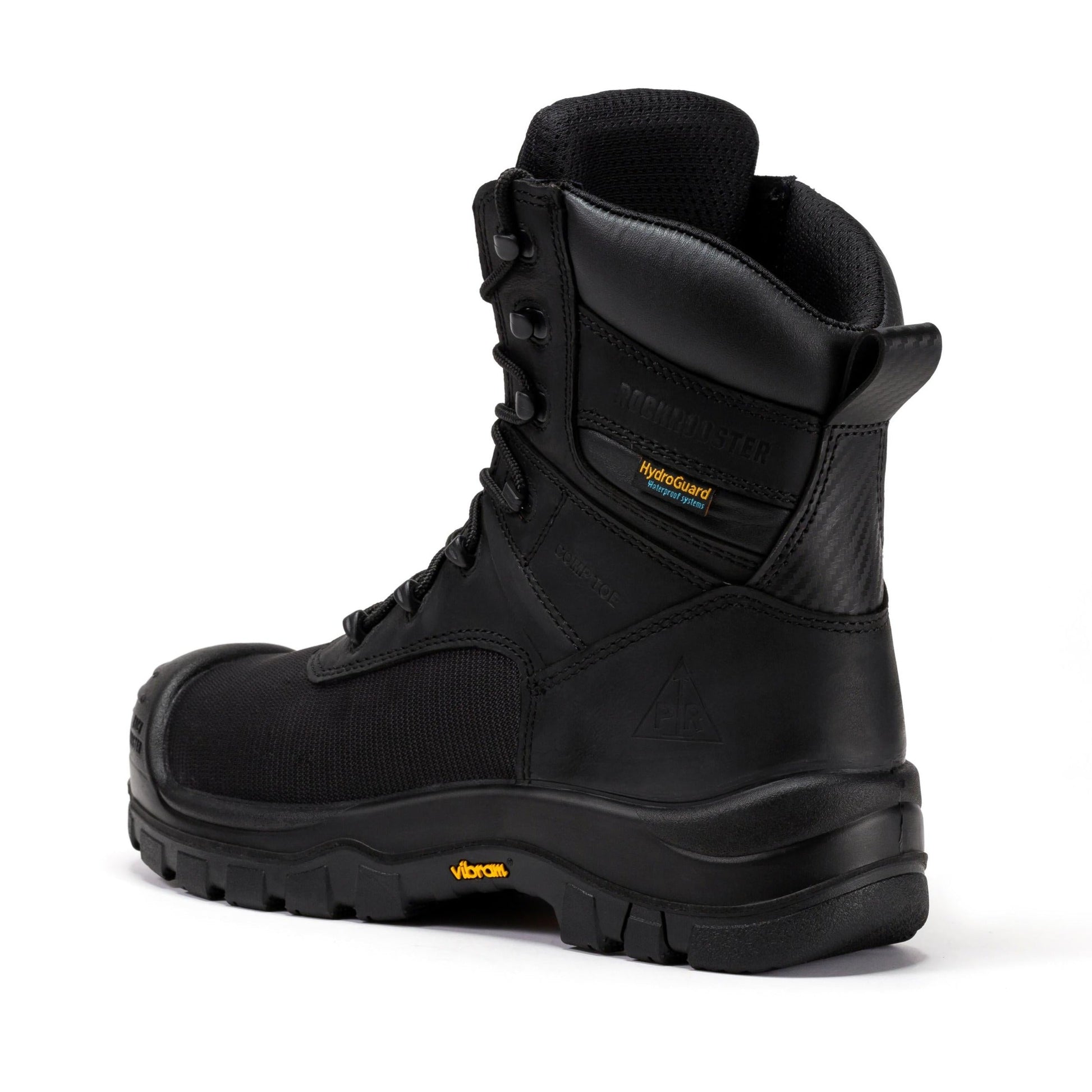 ROCKROOSTER Beaufort Men's Black 8 inch Waterproof Composite Toe Work Boots VAK830 (2)