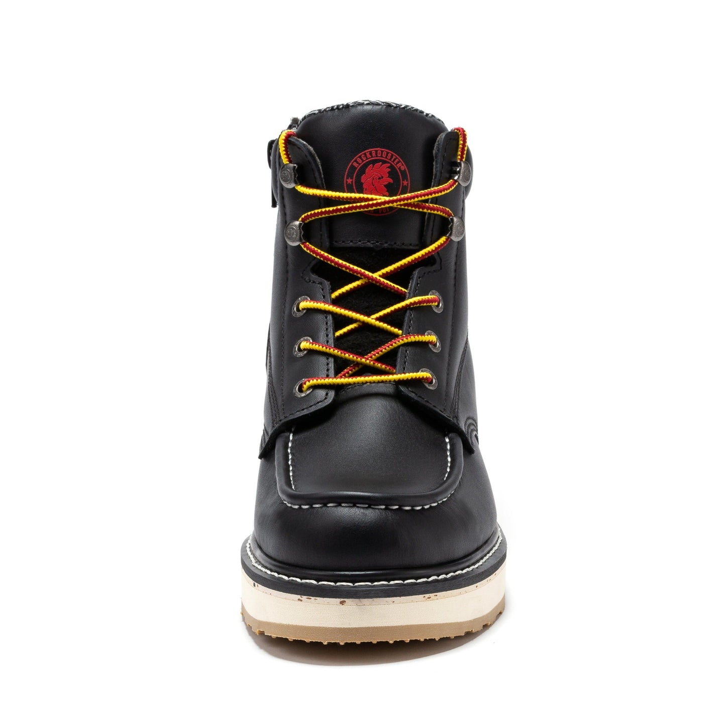 ROCKROOSTER Magnolia Men's 6 inch Black Soft Toe Zip Sided Wedge Work Boots SAP310 (7)