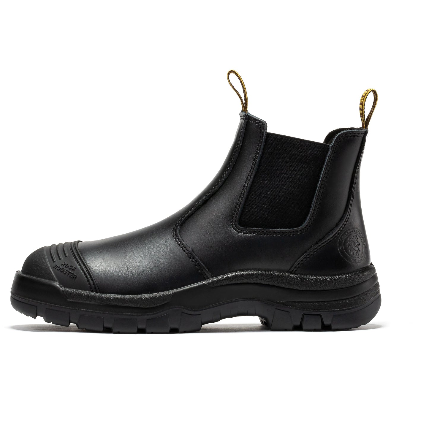 ROCKROOSTER Lumen Black 6 inch Pull on Leather Work Boots AK227NT (3)