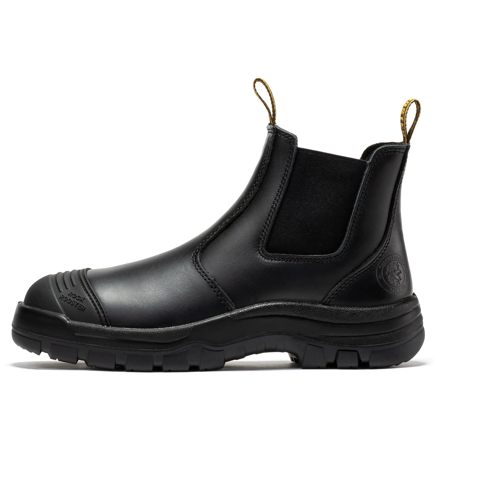 ROCKROOSTER Lumen Black 6 inch Pull on Leather Work Boots AK227NT (3)