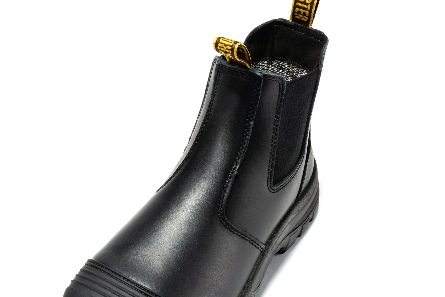 ROCKROOSTER Lumen Black 6 inch Pull on Leather Work Boots AK227NT (7)