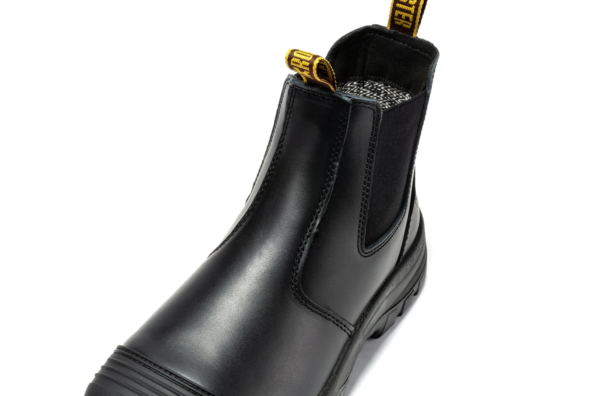 ROCKROOSTER Lumen Black 6 inch Pull on Leather Work Boots AK227NT (7)