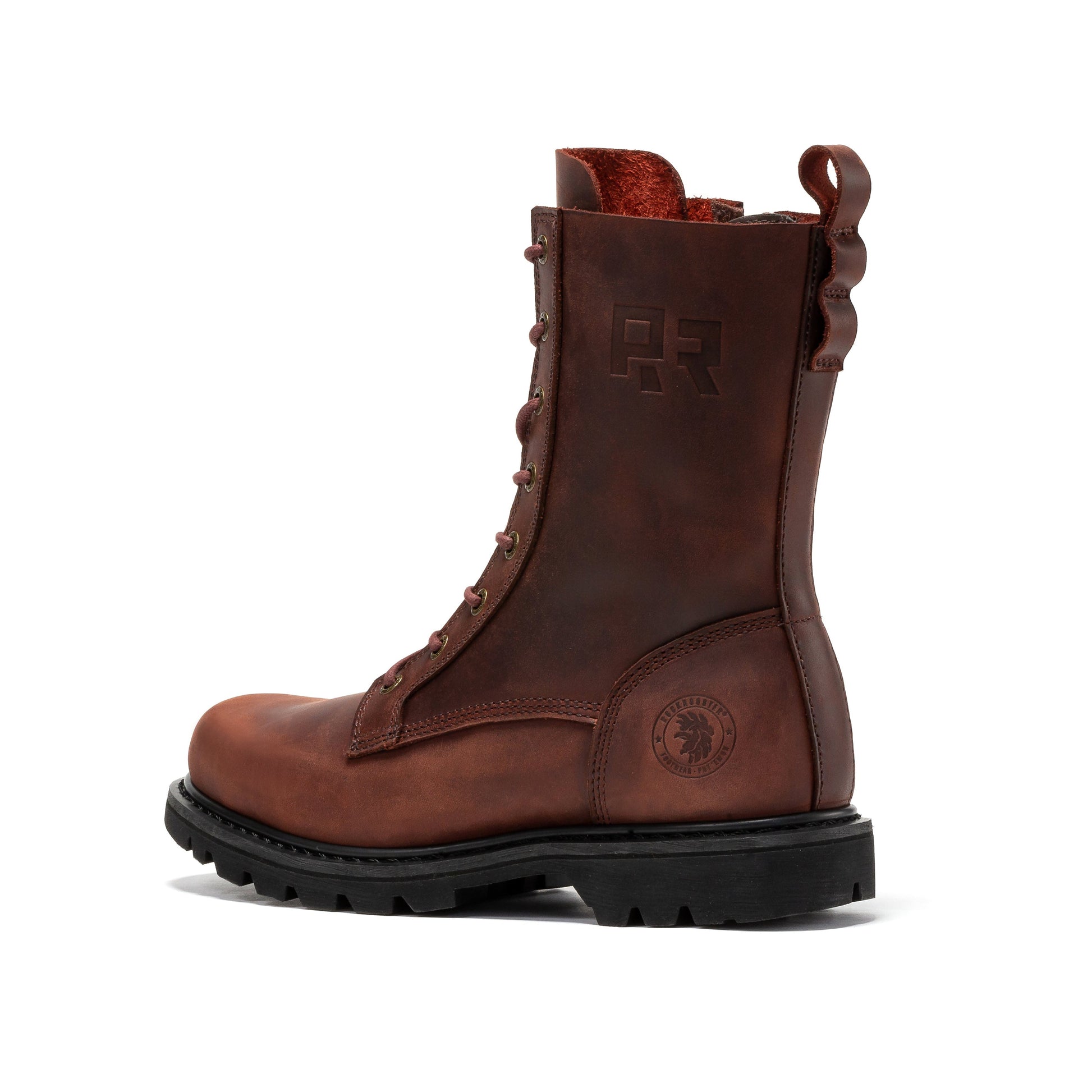 ROCKROOSTER Mantua Men's 8 inch Zip-sided Soft Toe Lug Sole Work Boots SAP130 (2)