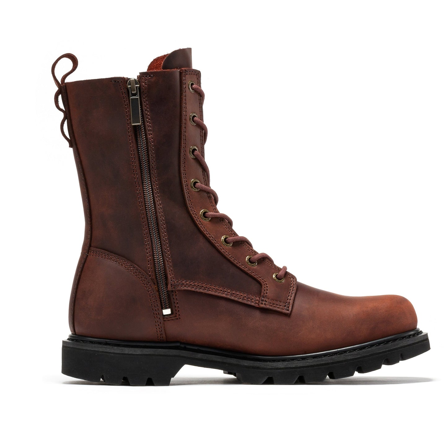 ROCKROOSTER Mantua Men's 8 inch Zip-sided Soft Toe Lug Sole Work Boots SAP130 (5)