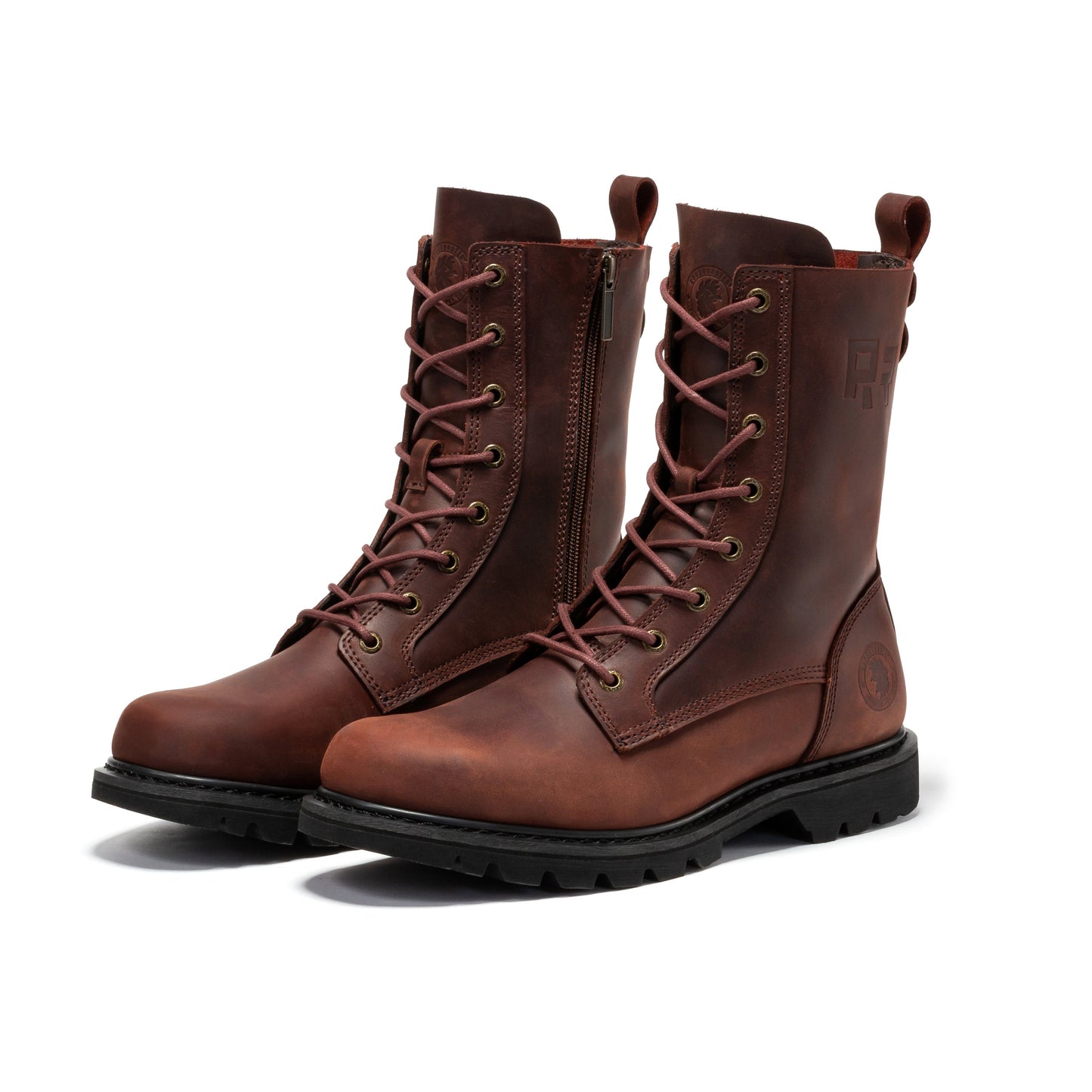 ROCKROOSTER Mantua Men's 8 inch Zip-sided Soft Toe Lug Sole Work Boots SAP130 (10)