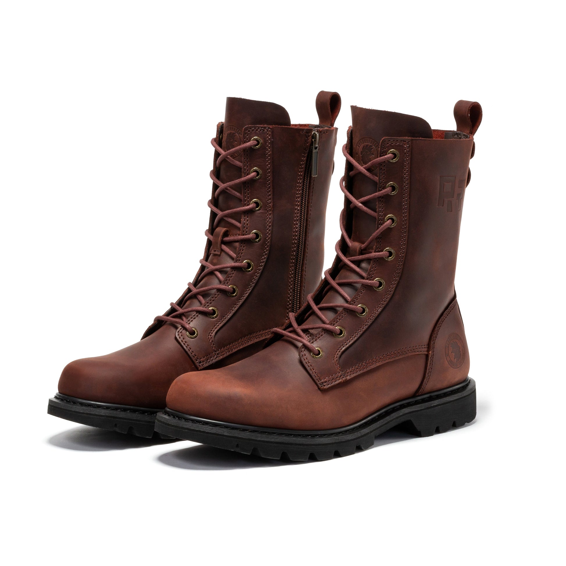 ROCKROOSTER Mantua Men's 8 inch Zip-sided Soft Toe Lug Sole Work Boots SAP130 (10)
