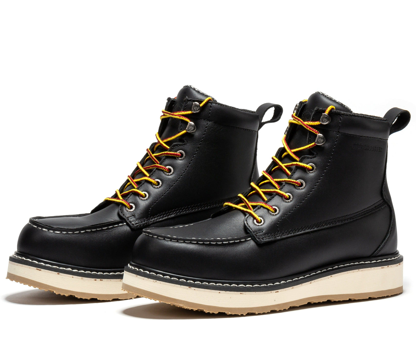 ROCKROOSTER Trinidad Men's 6 inch Black Steel Toe Wedge Work Boots SAP2301 (9)