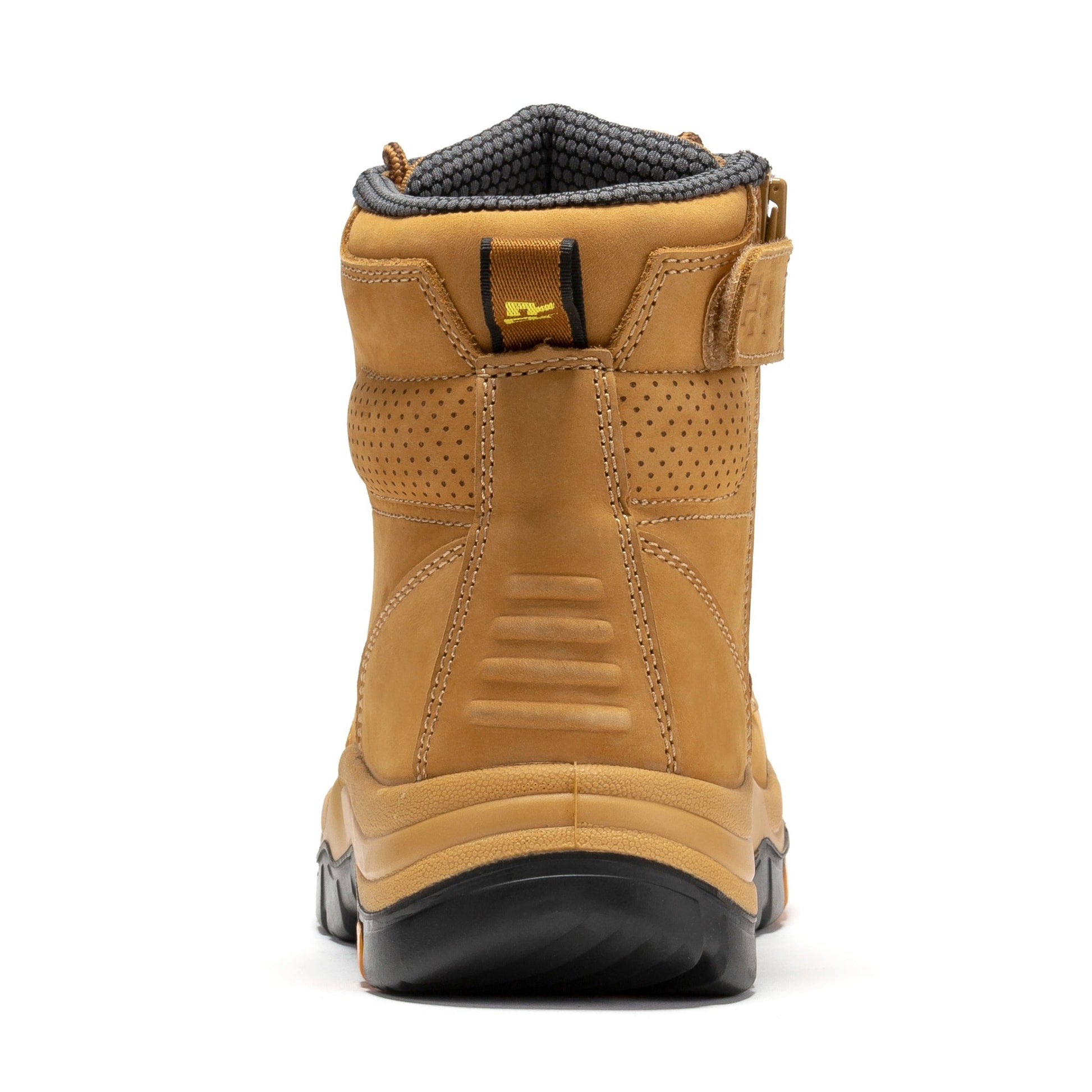 ROCKROOSTER Madison Tan 6 inch Zip-sided Steel Toe Leather Work Boots AK052 (4)