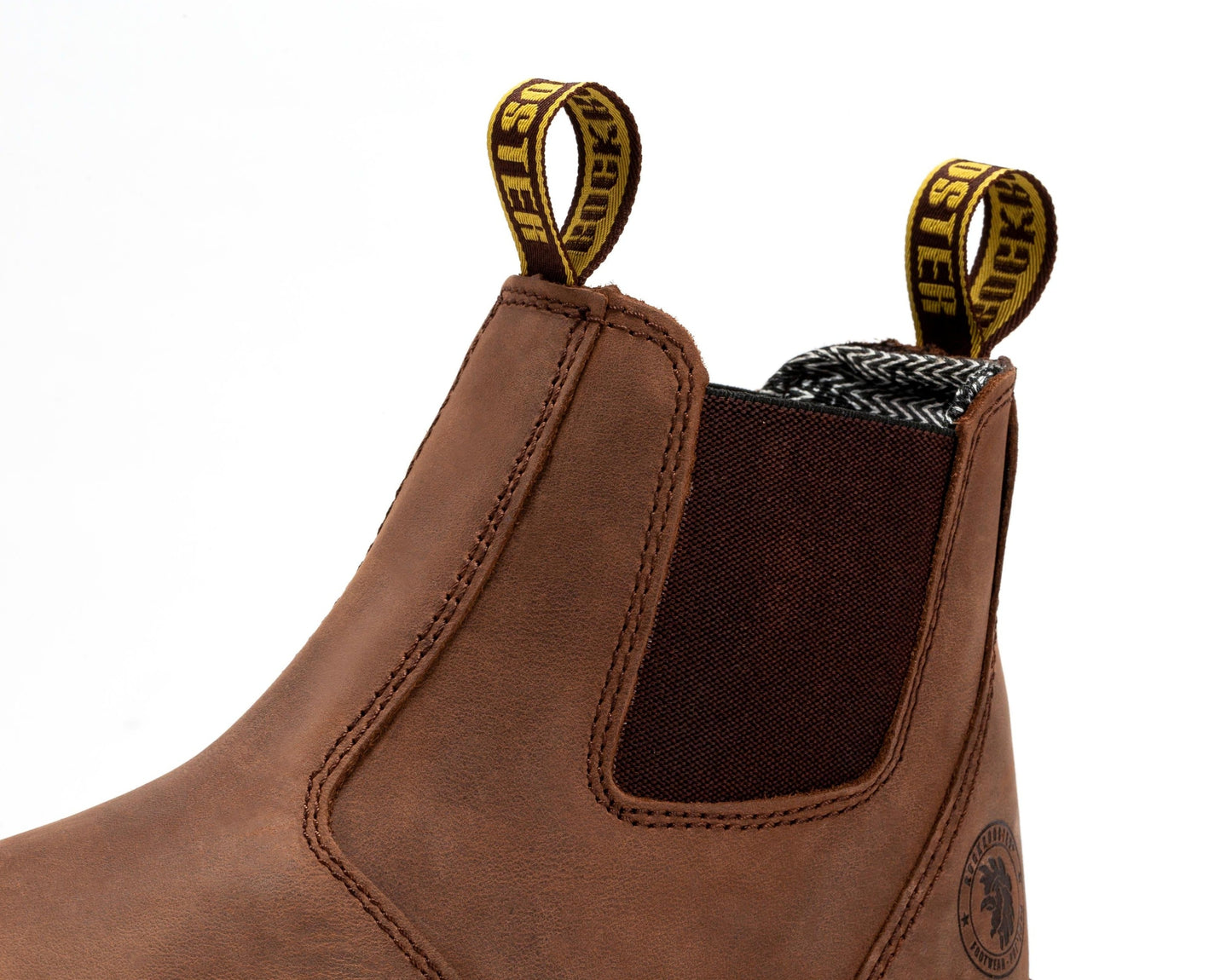 ROCKROOSTER Lumen Brown 6 inch Pull-on Leather Work Boots AK224 (5)