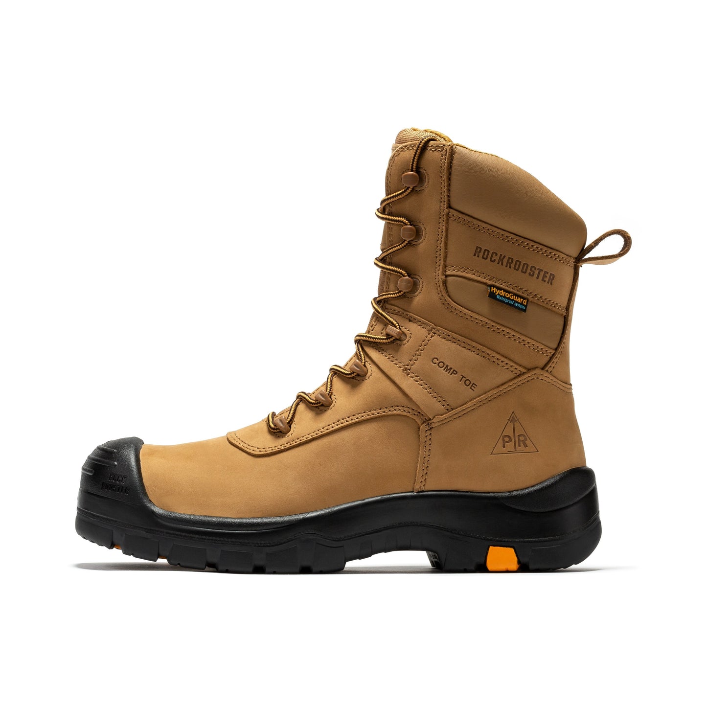 rockrooster Beaufort Men's Brown 8 inch Waterproof Composite Toe Work Boots AK831 (4)