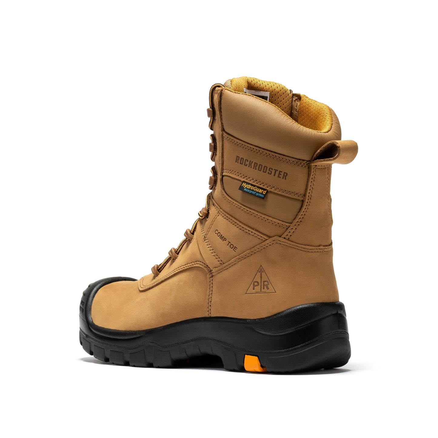 rockrooster Beaufort Men's Brown 8 inch Waterproof Composite Toe Work Boots AK831 (2)