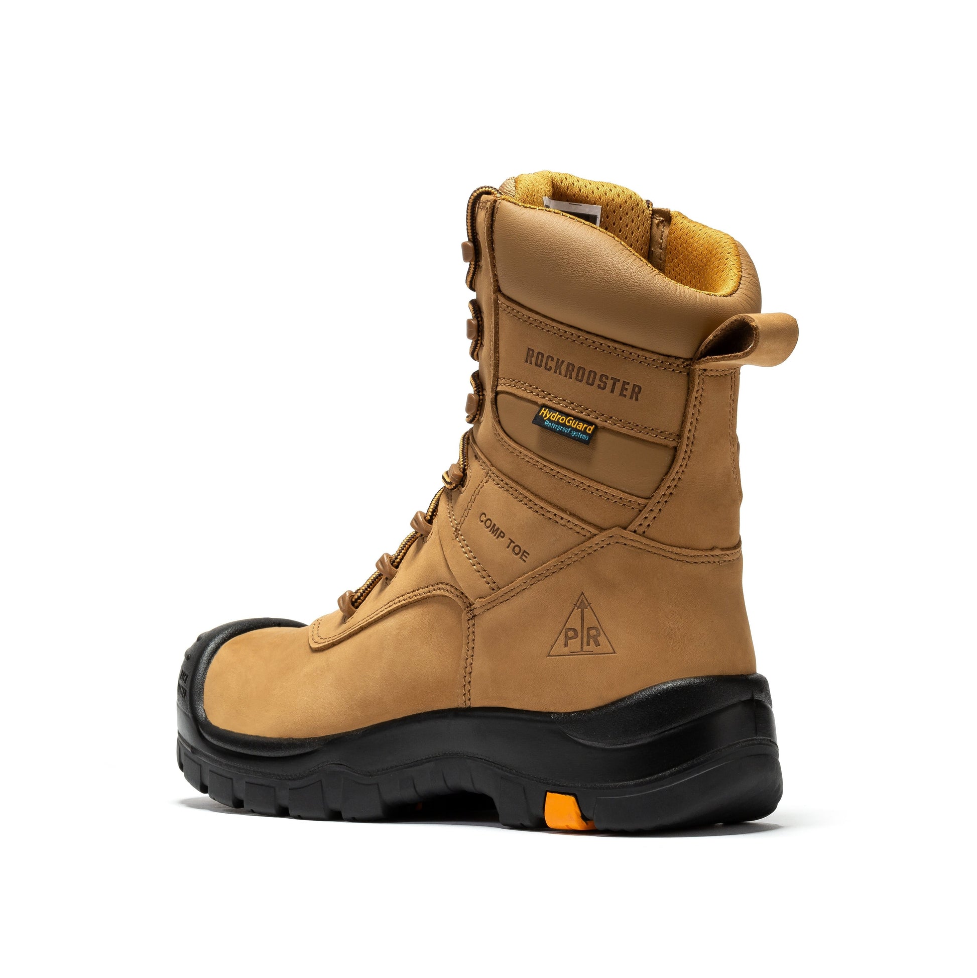rockrooster Beaufort Men's Brown 8 inch Waterproof Composite Toe Work Boots AK831 (2)