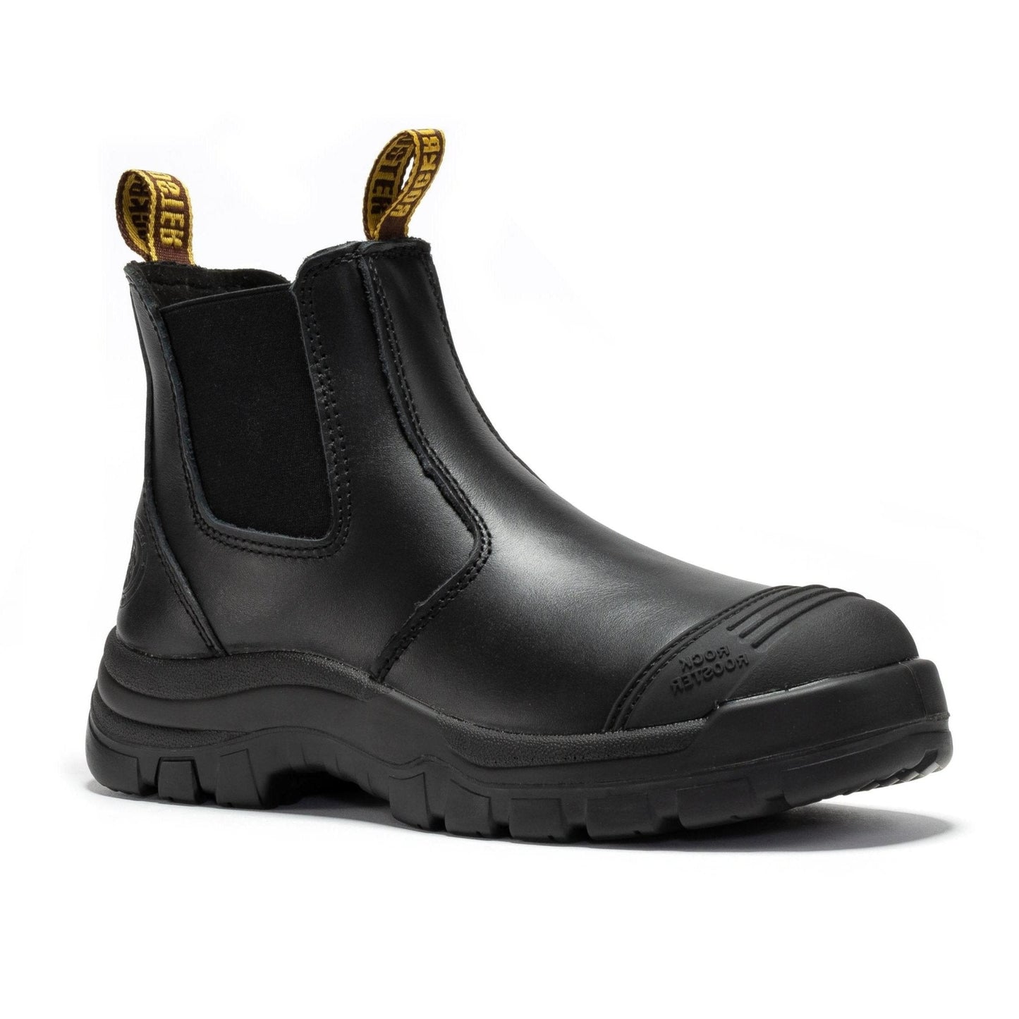 ROCKROOSTER Bakken Black 6 inch Pull on Leather Work Boots AK227 (8)