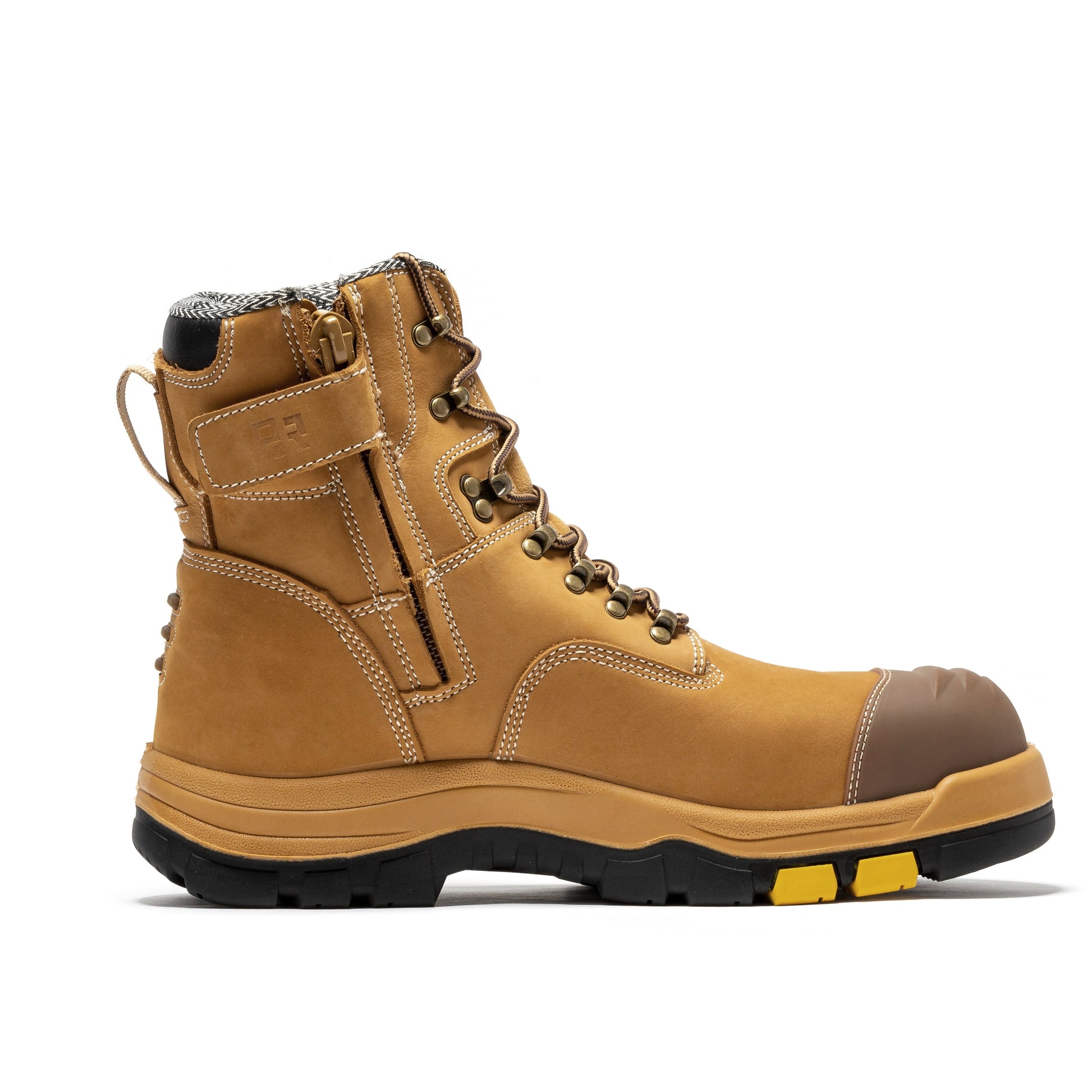 ROCKROOSTER Roslyn Black 7 inch Zip-sided Composite Toe Leather Work Boots CP245Z (10)