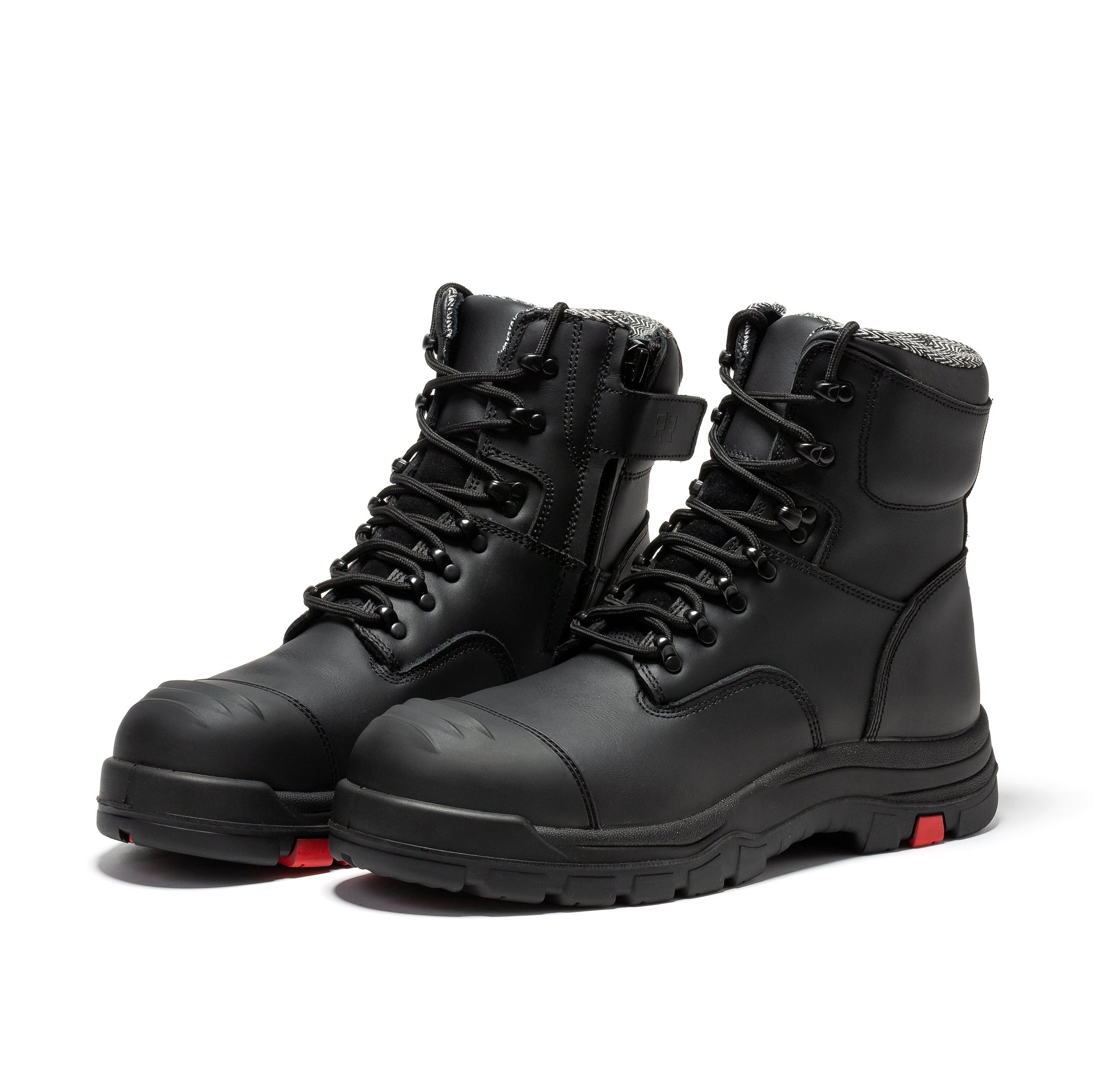 ROCKROOSTER Roslyn Black 7 inch Zip-sided Composite Toe Leather Work Boots CP245Z (8)