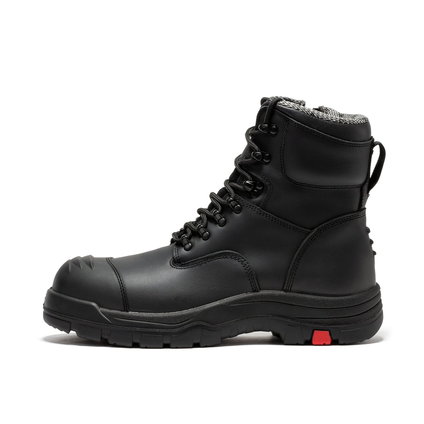 ROCKROOSTER Roslyn Black 7 inch Zip-sided Composite Toe Leather Work Boots CP245Z (2)