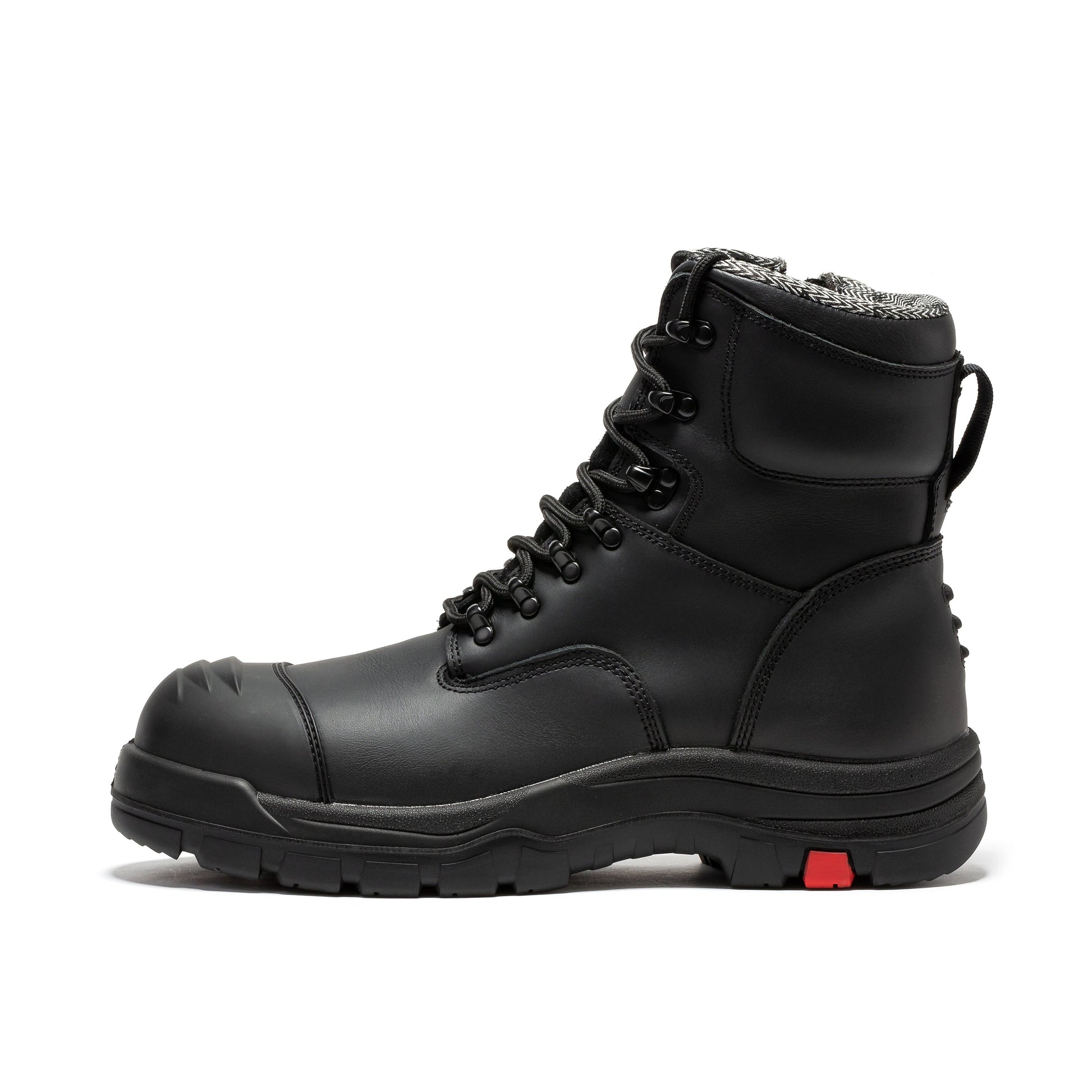 ROCKROOSTER Roslyn Black 7 inch Zip-sided Composite Toe Leather Work Boots CP245Z (2)