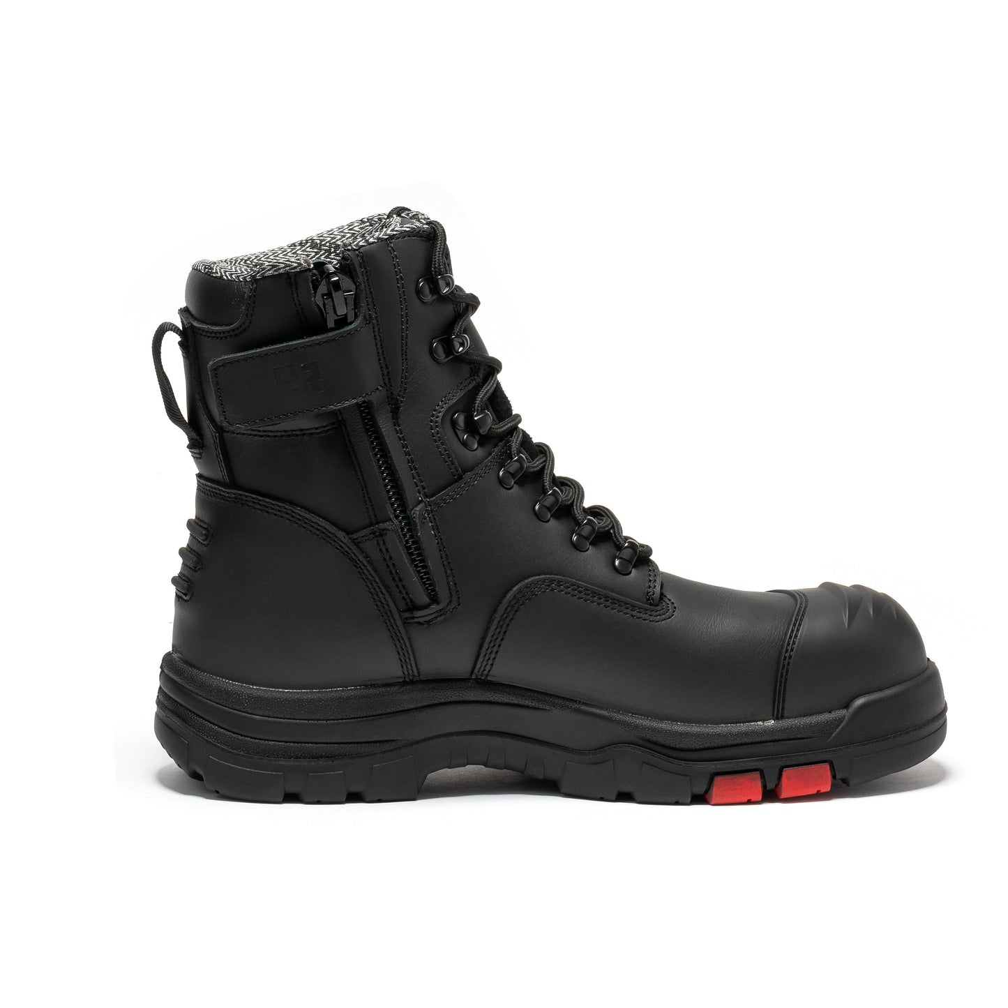 ROCKROOSTER Roslyn Black 7 inch Zip-sided Composite Toe Leather Work Boots CP245Z (3)