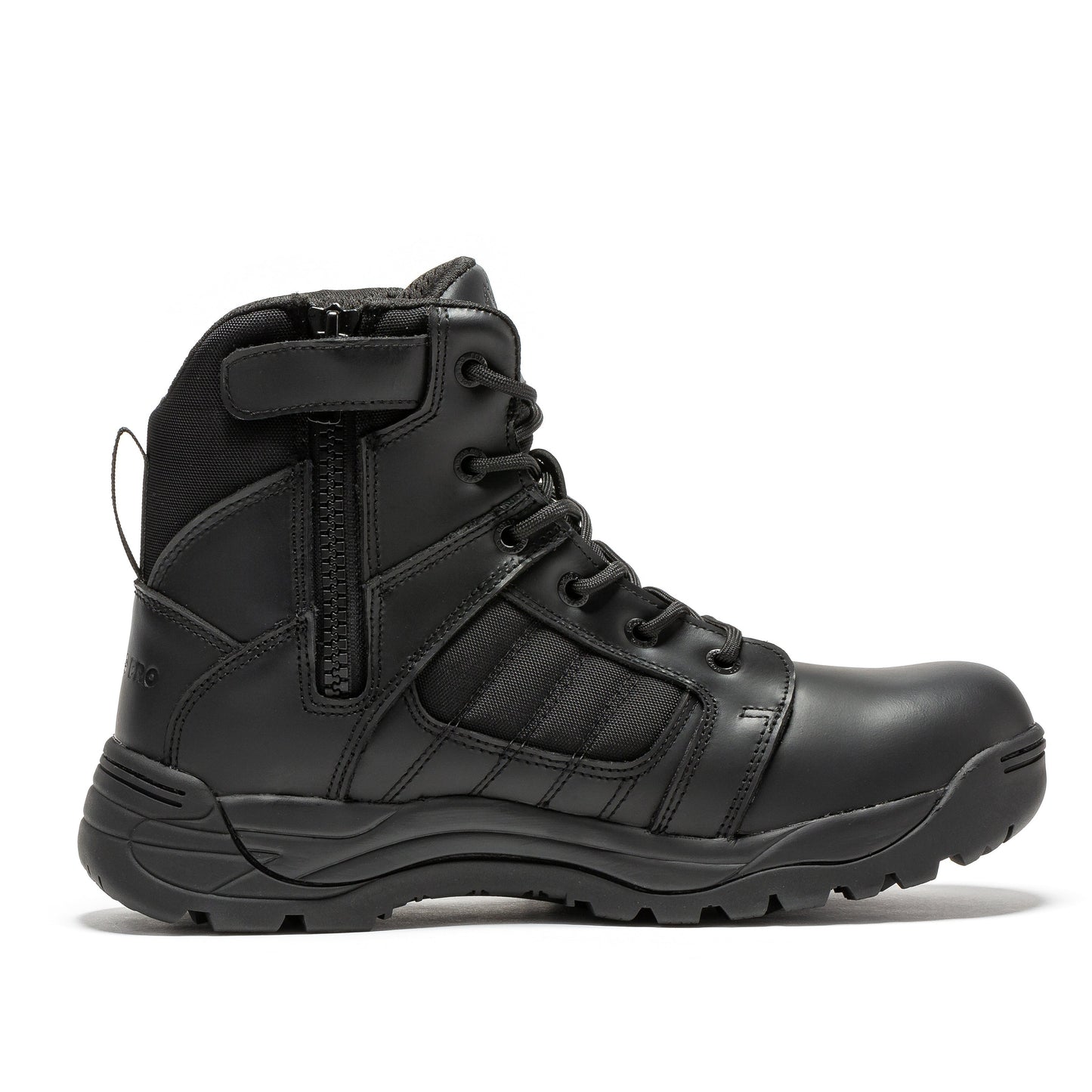 RockRooster Botas Pro Black Men's 6 inch Side Zipper Rubber Sole Tactical Boots BMP111BK (2)